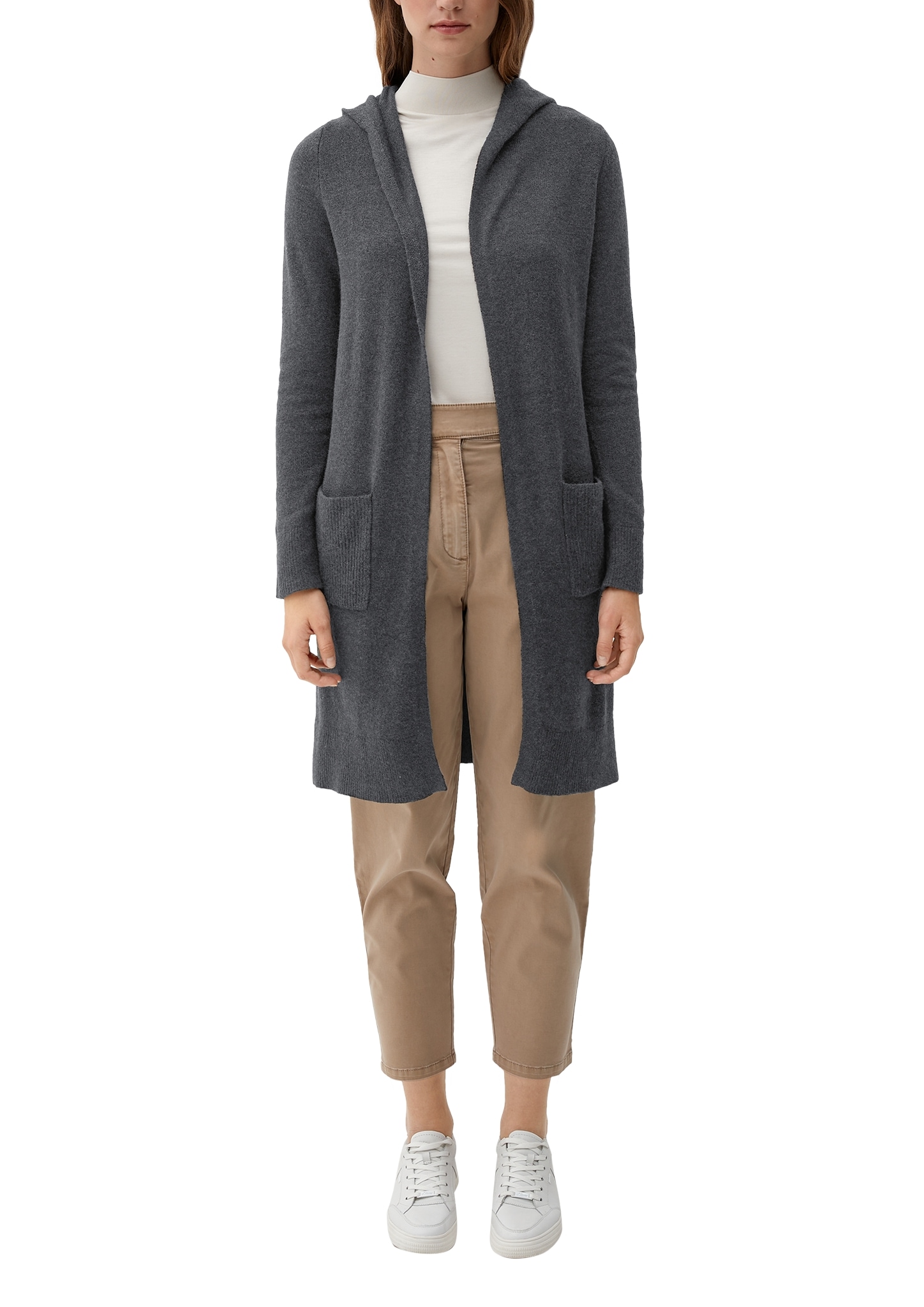 s.Oliver Cardigan à capuche ohne Verschluss, mit Seitentaschen