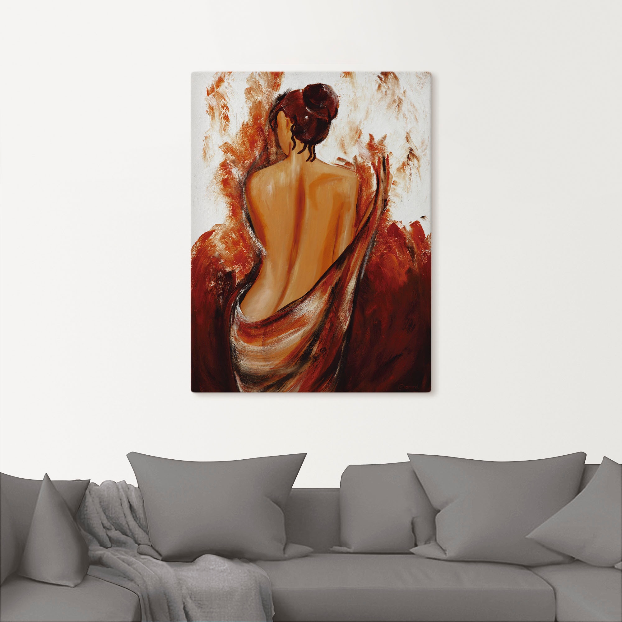 Artland Wandbild »Frau in rot«, Frau, (1 St.), als Leinwandbild, Poster, Wandaufkleber in verschied. Grössen