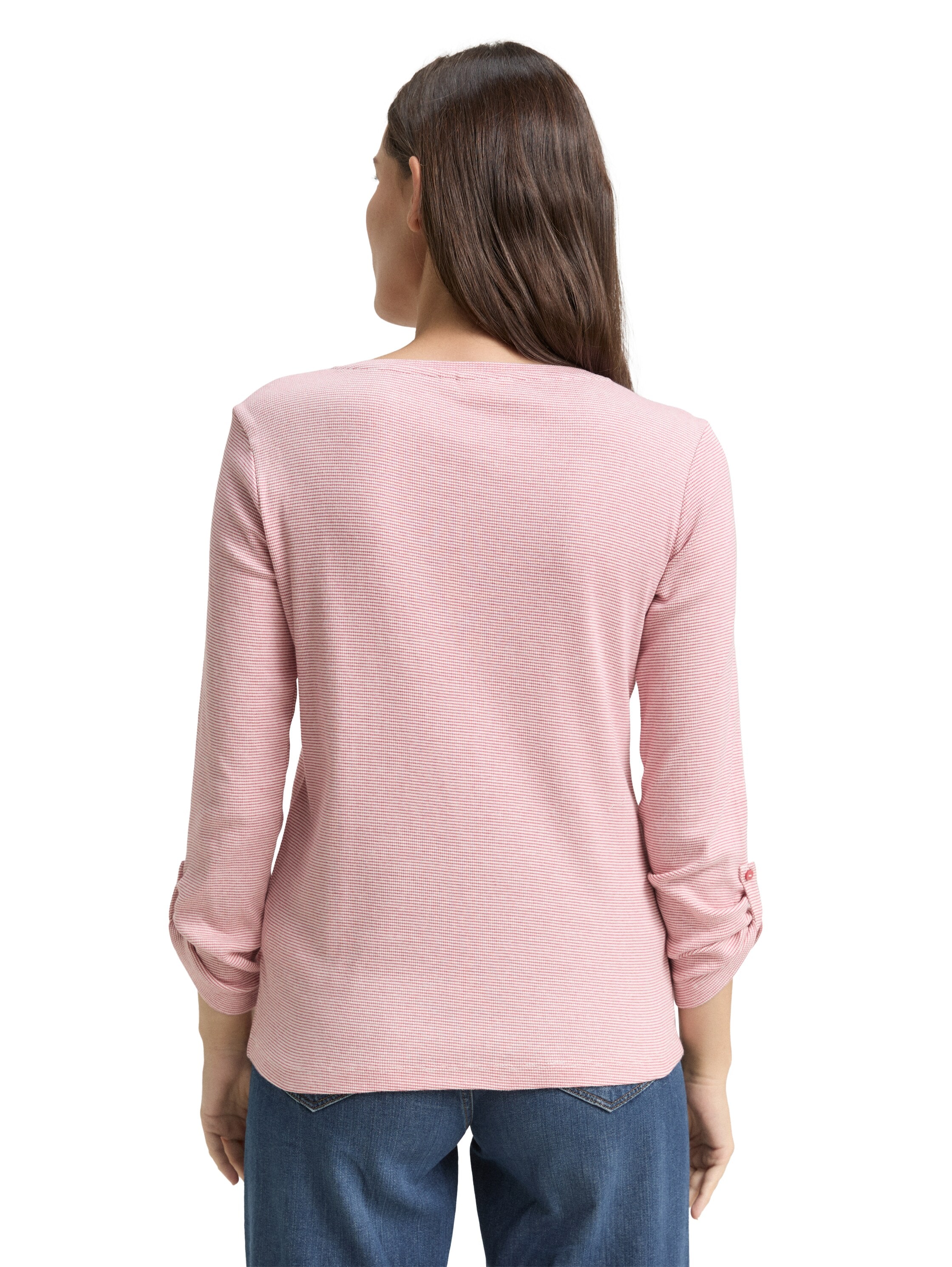 TOM TAILOR T-shirt Henleys avec revers de manche