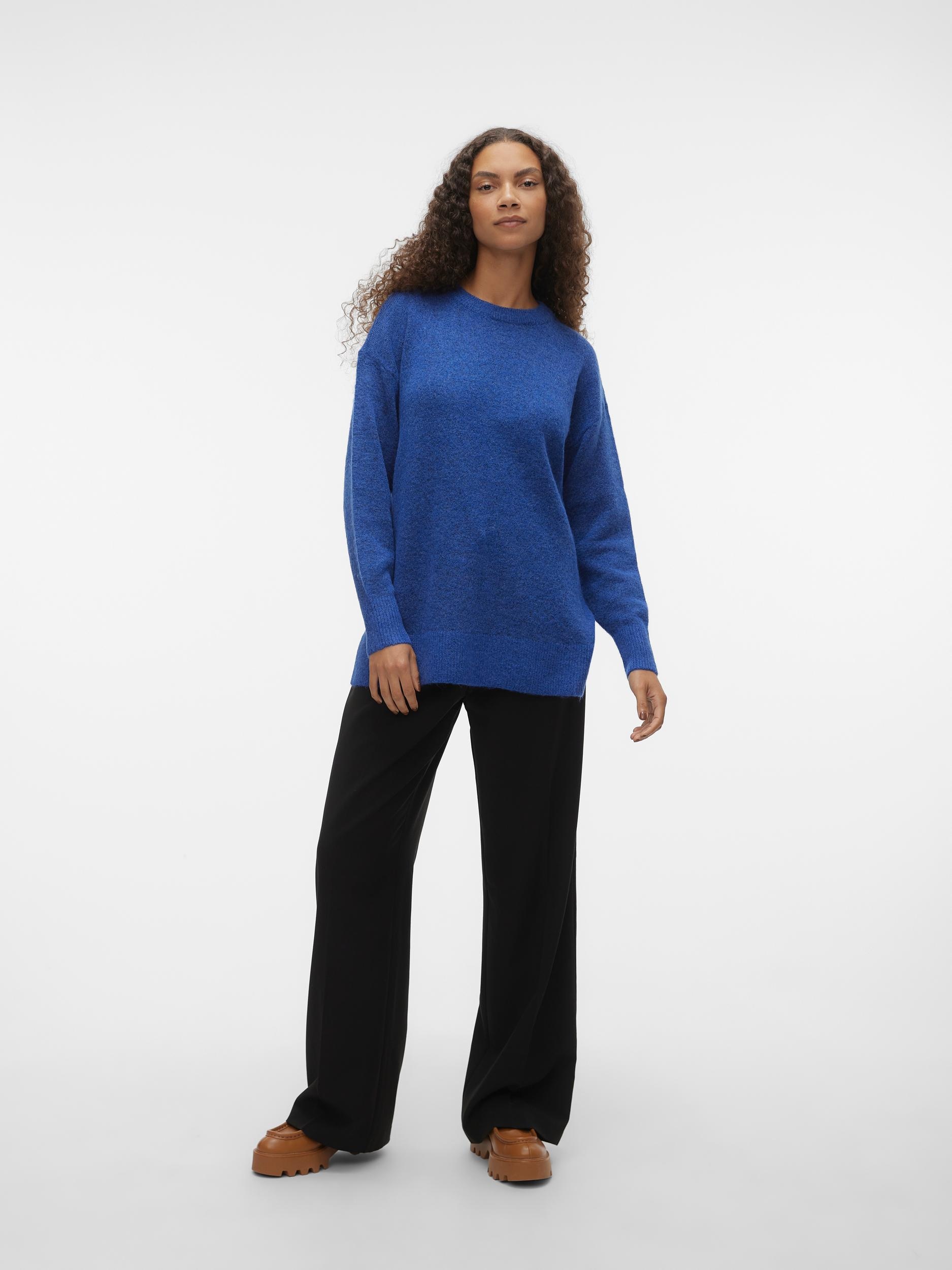 Vero Moda Strickpullover »VMFILUCA LS O-NECK LONG PULLOVER GA NOOS«