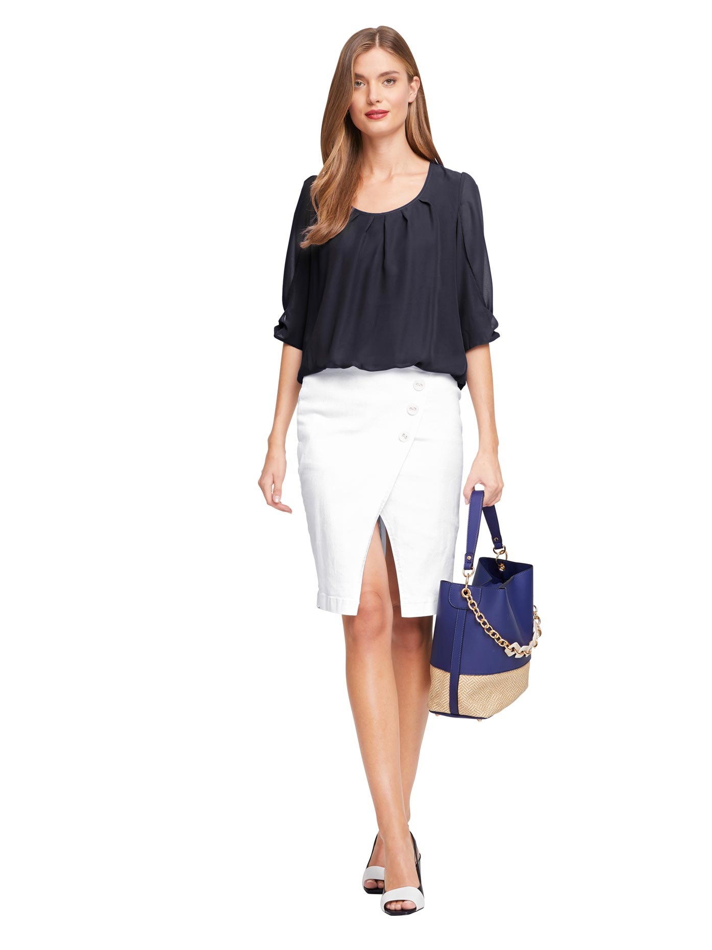 Image of LINEA TESINI by Heine Chiffonbluse bei Ackermann Versand Schweiz