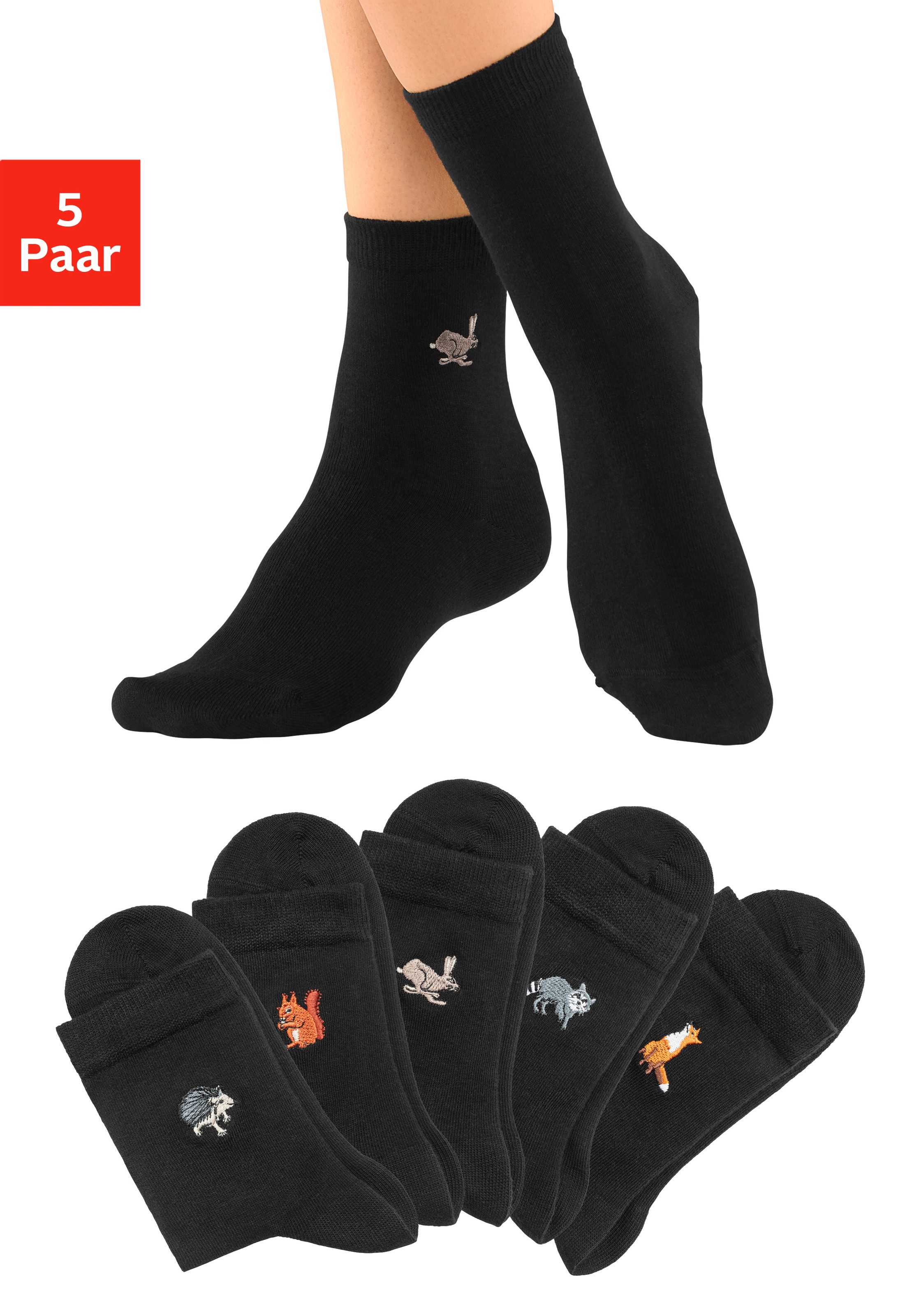 Image of H.I.S Socken Packung, 5 Paar tlg. mit hochwertiger Stickerei