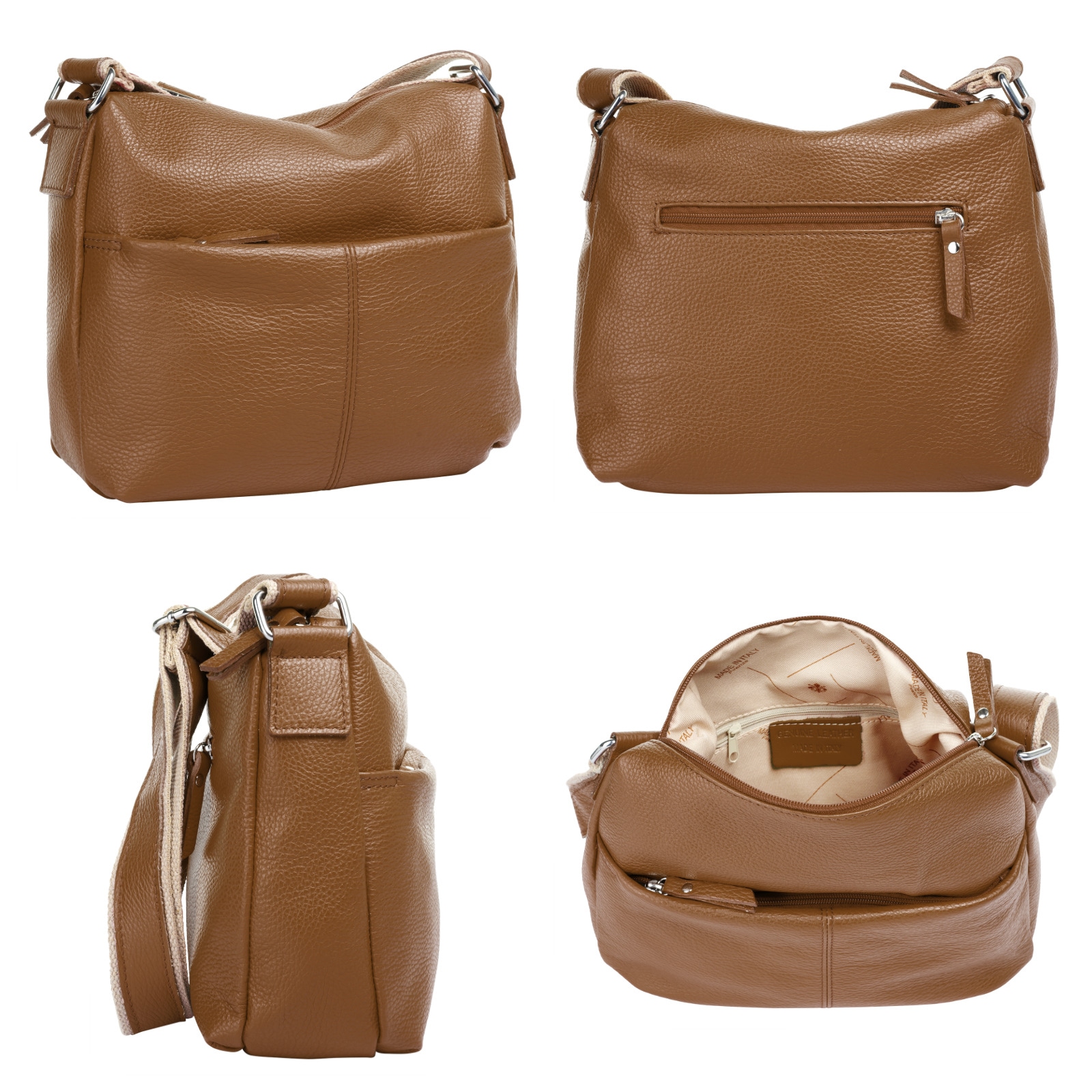 Samantha Look Sac à bandoulière echt Leder, Made in Italy