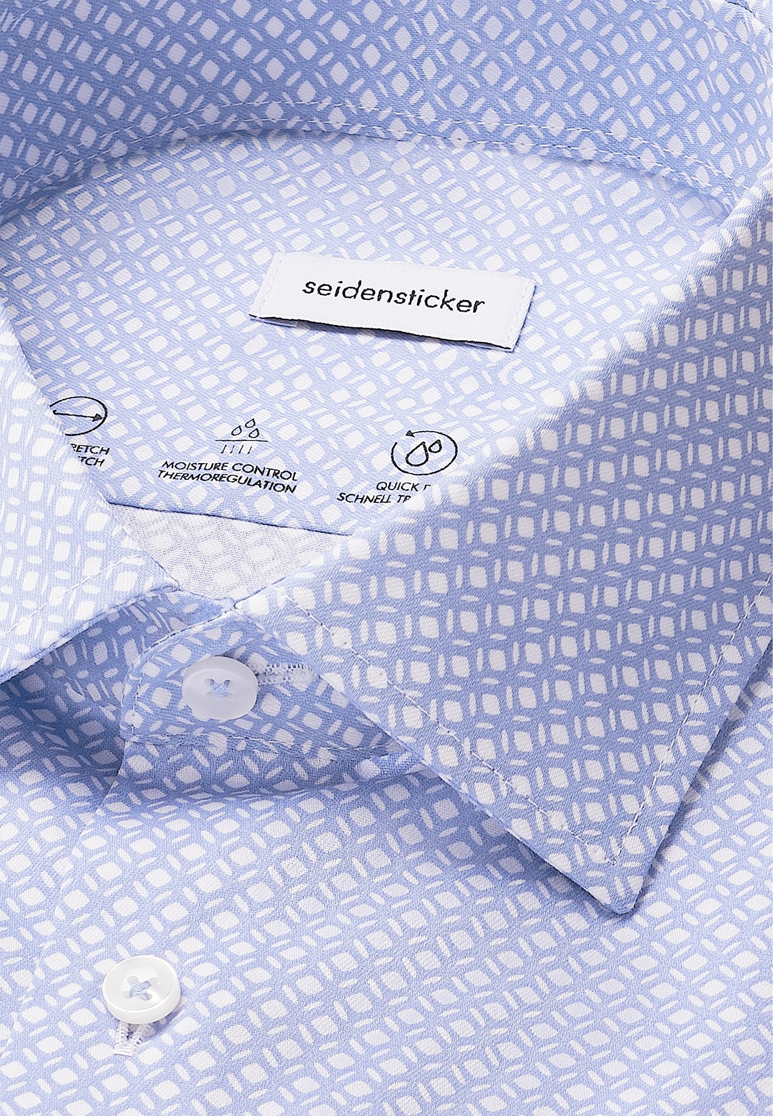 seidensticker Chemise d'affaires »Schwarze Rose« Slim 1/1 Kentkragen Druck