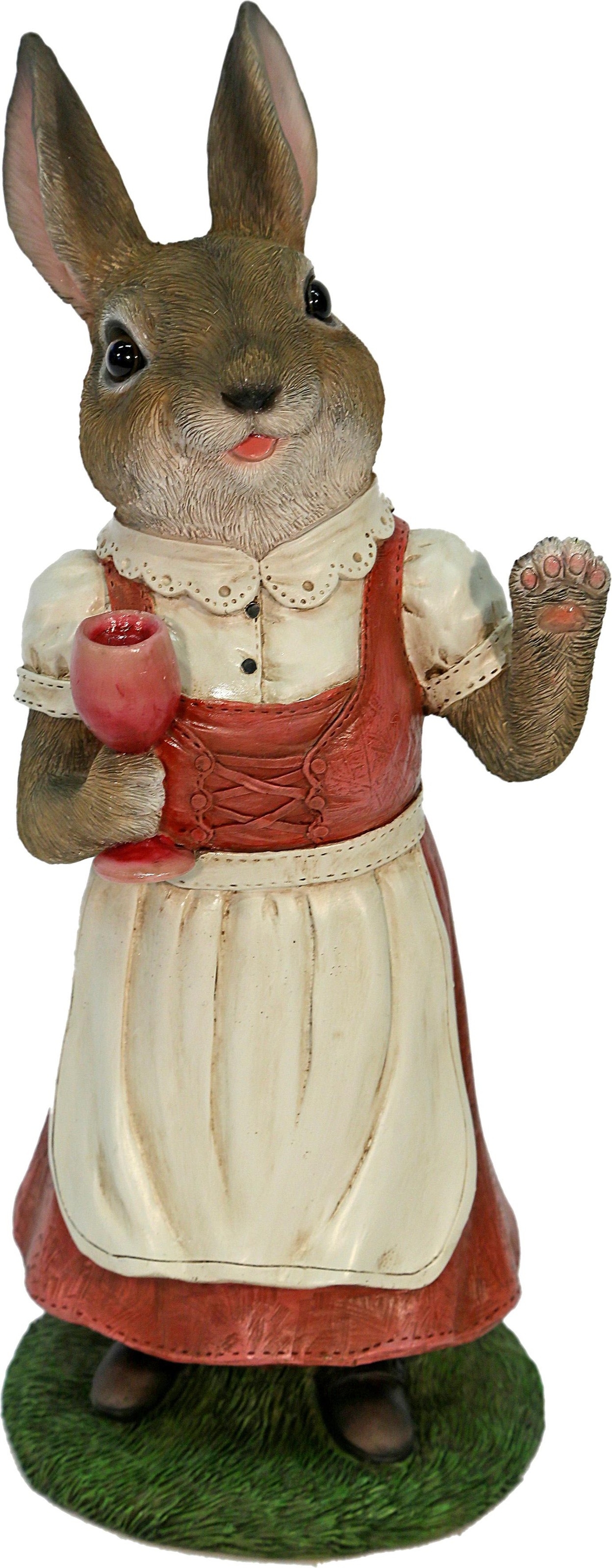 Image of Casa Collection by Jänig Tierfigur »Frau Hase im Kleid trinkt Wein« bei Ackermann Versand Schweiz