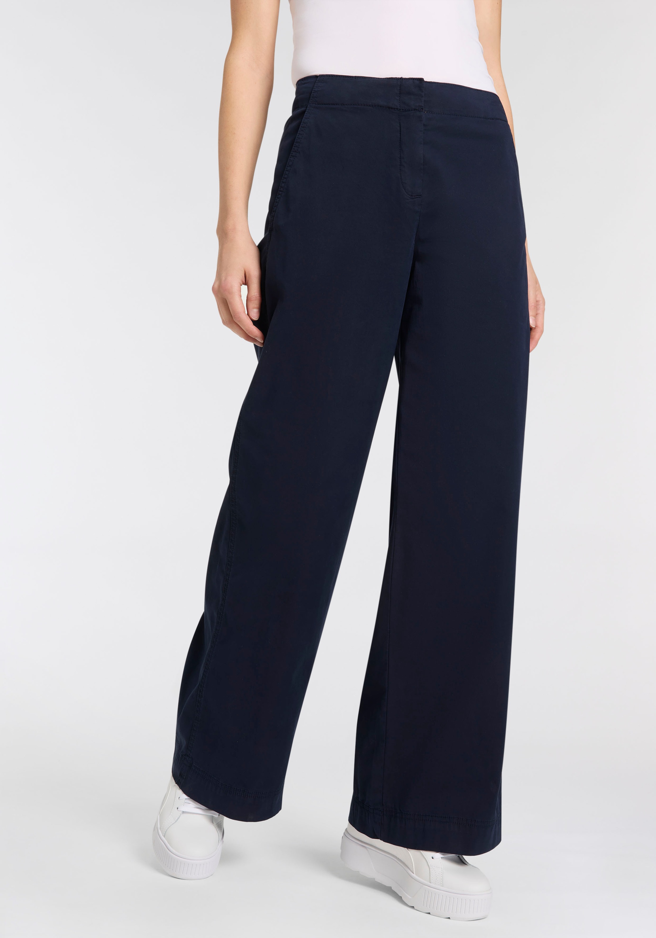 Image of BOSS ORANGE Webhose "Tahilone Premium Damenmode" Straight Leg mit weitem Bein