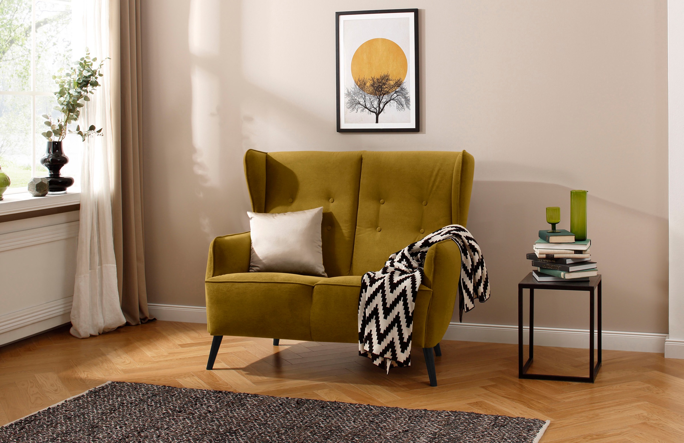 Image of Home affaire 2-Sitzer »Niebüll«, mit Holzfüssen bei Ackermann Versand Schweiz