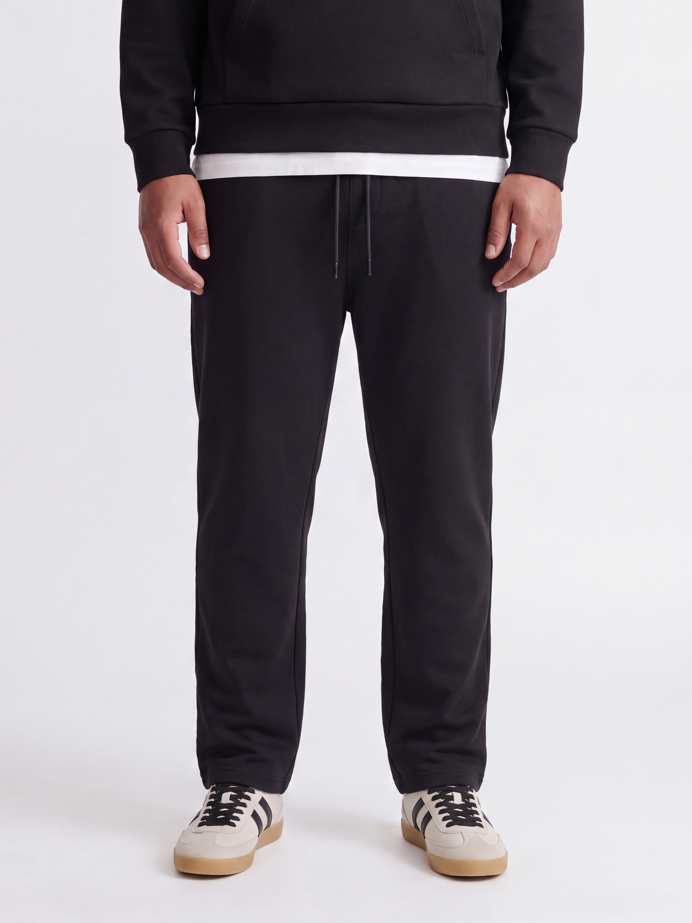 Image of Jack & Jones PlusSize Sweathose "JPSTKANE BRADLEY UNC SWT PANT NOOS PLS" Materialmix, relaxed fit