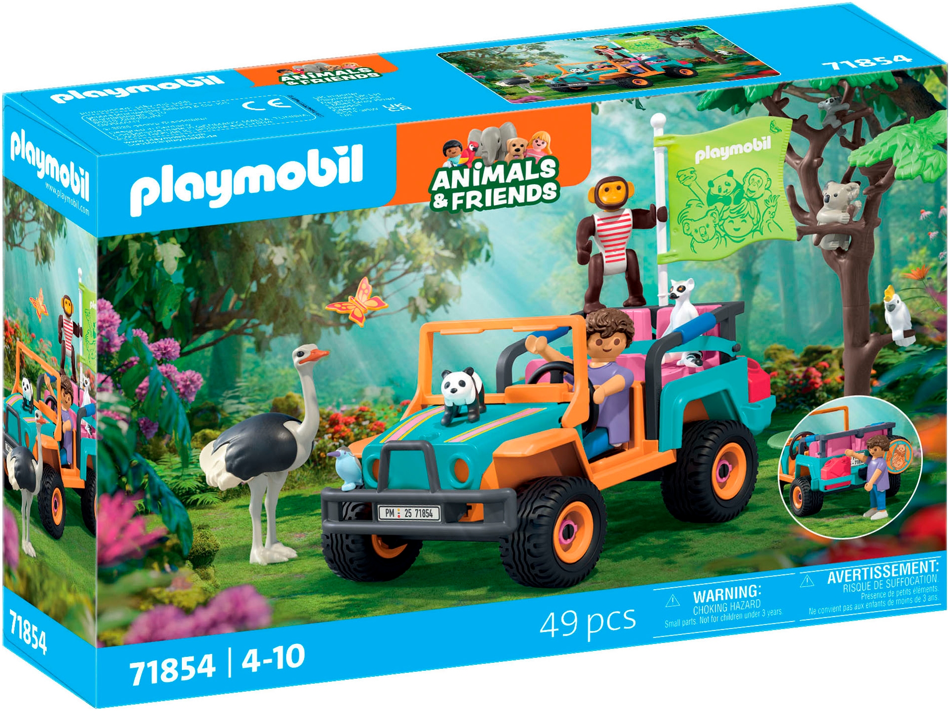Playmobil® Jeu de construction »Bunter Geländewagen (71854), Animals & Friends« Made in Europe
