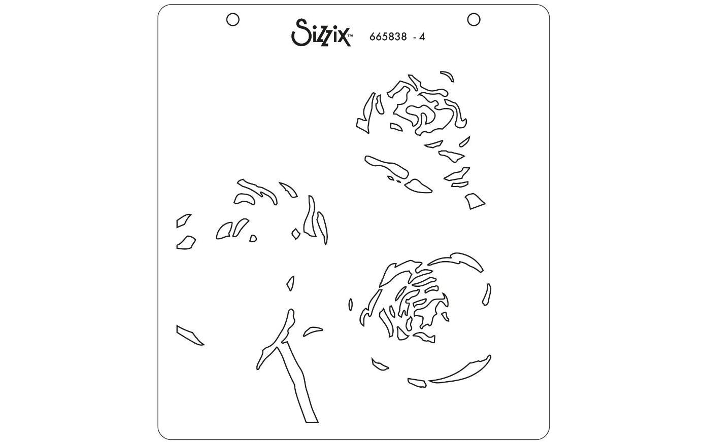 Sizzix Set créatif »Schablone Pfingstrosen 4er-Pack«