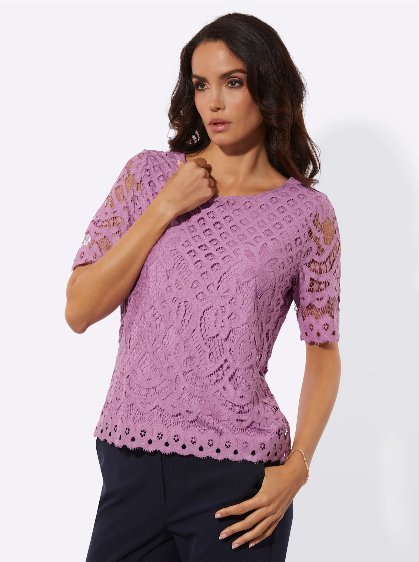 creation L Chemise en dentelle »Spitzenshirt« 1 pièces