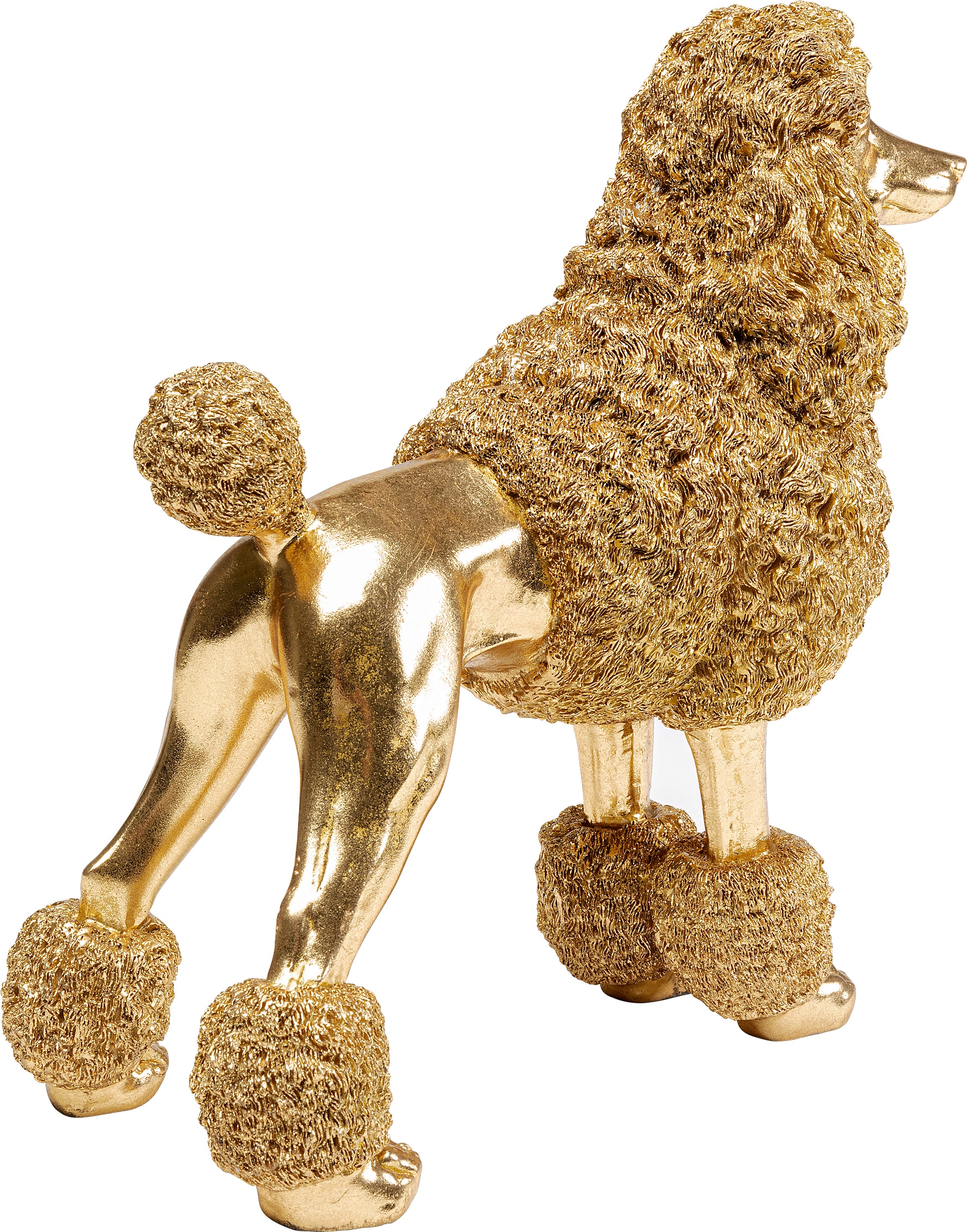 Kare Design Figurine de décoration »Mrs Poodle Gold 34cm«