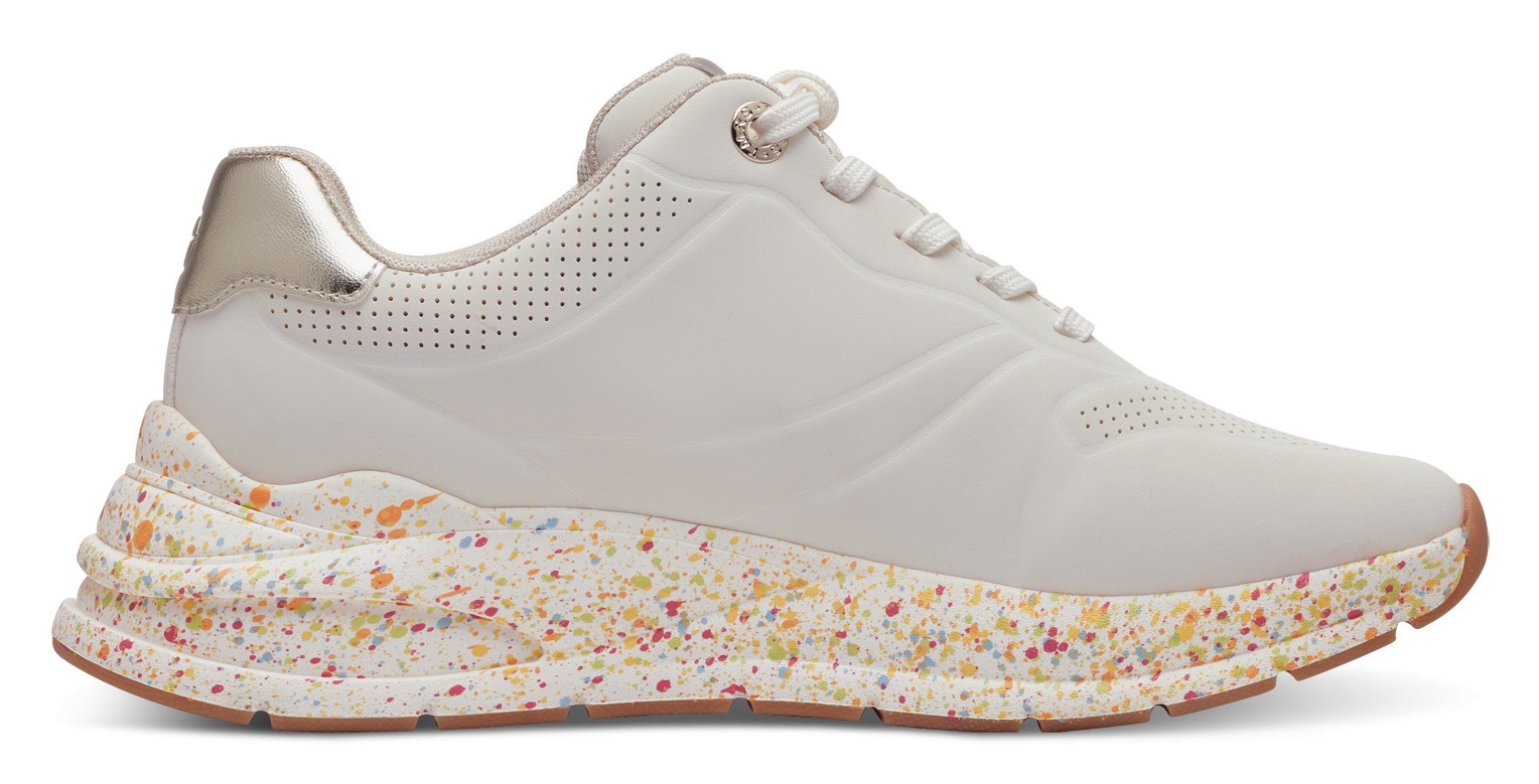 Tamaris Sneaker, mit gesprenkelter Laufsohle, Freizeitschuh, Halbschuh, Schnürschuh