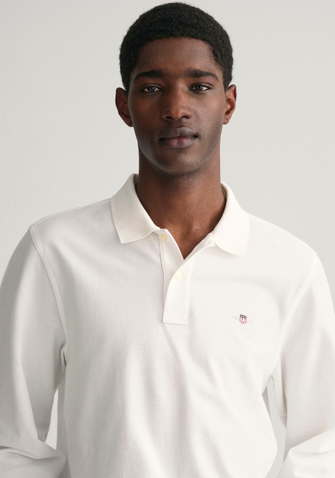 Gant Poloshirt »REG SHIELD LS PIQUE RUGGER«, mit Logotickerei auf der Brust