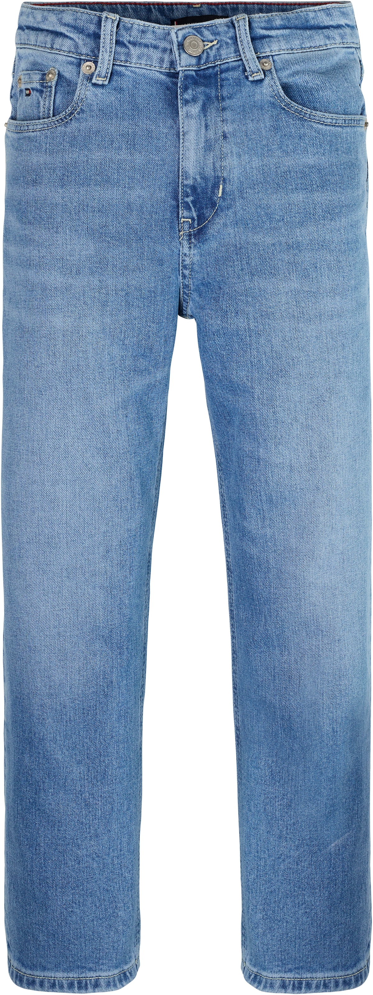 Tommy Hilfiger Loose-fit-Jeans »BAGGY WIDE MID WASH«, mit Logostickerei