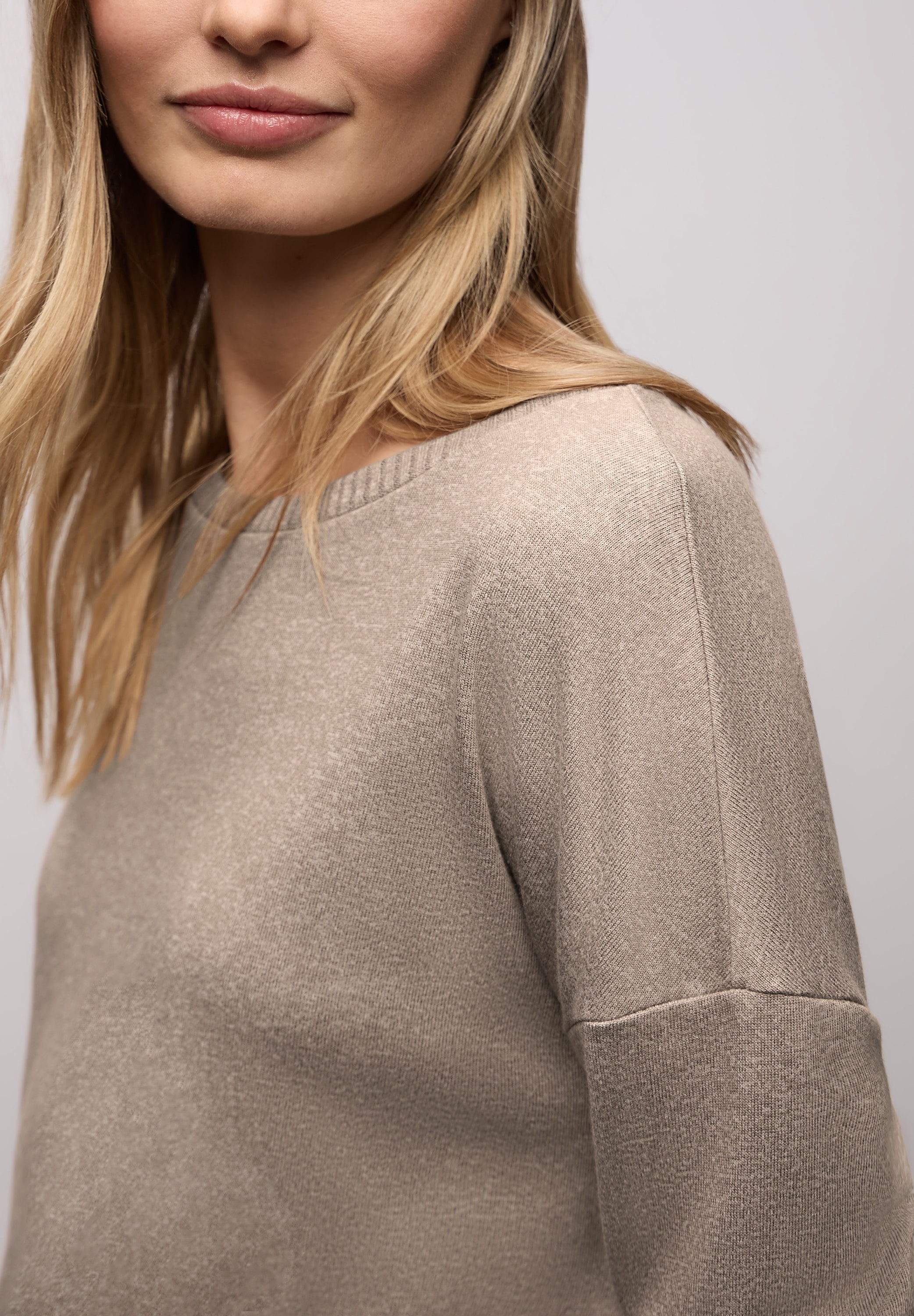 STREET ONE T-shirt à manches longues im Melange Look