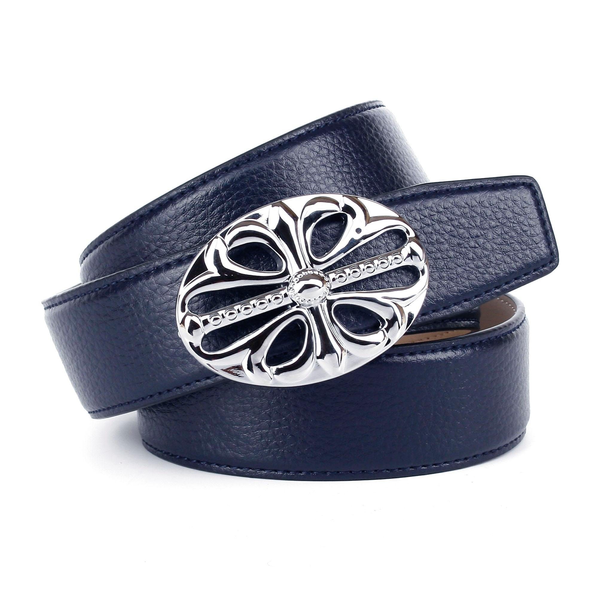 Image of Anthoni Crown Ledergürtel, in dunkelblau mit Unterführung bei Ackermann Versand Schweiz