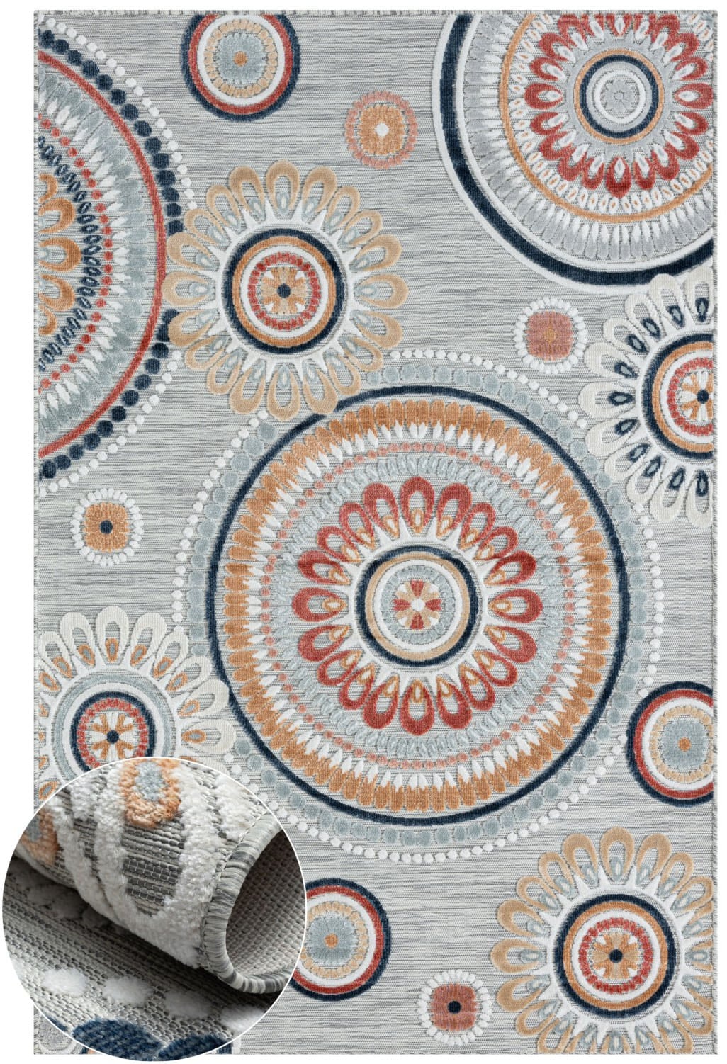 Myflair Möbel & Accessoires Teppich »Loop, LAGERRÄUMUNG!«, rechteckig, 8 mm Höhe, modernes Design, Hoch-Tief Effekt, Outdoor geeignet, Balkon, Terrasse