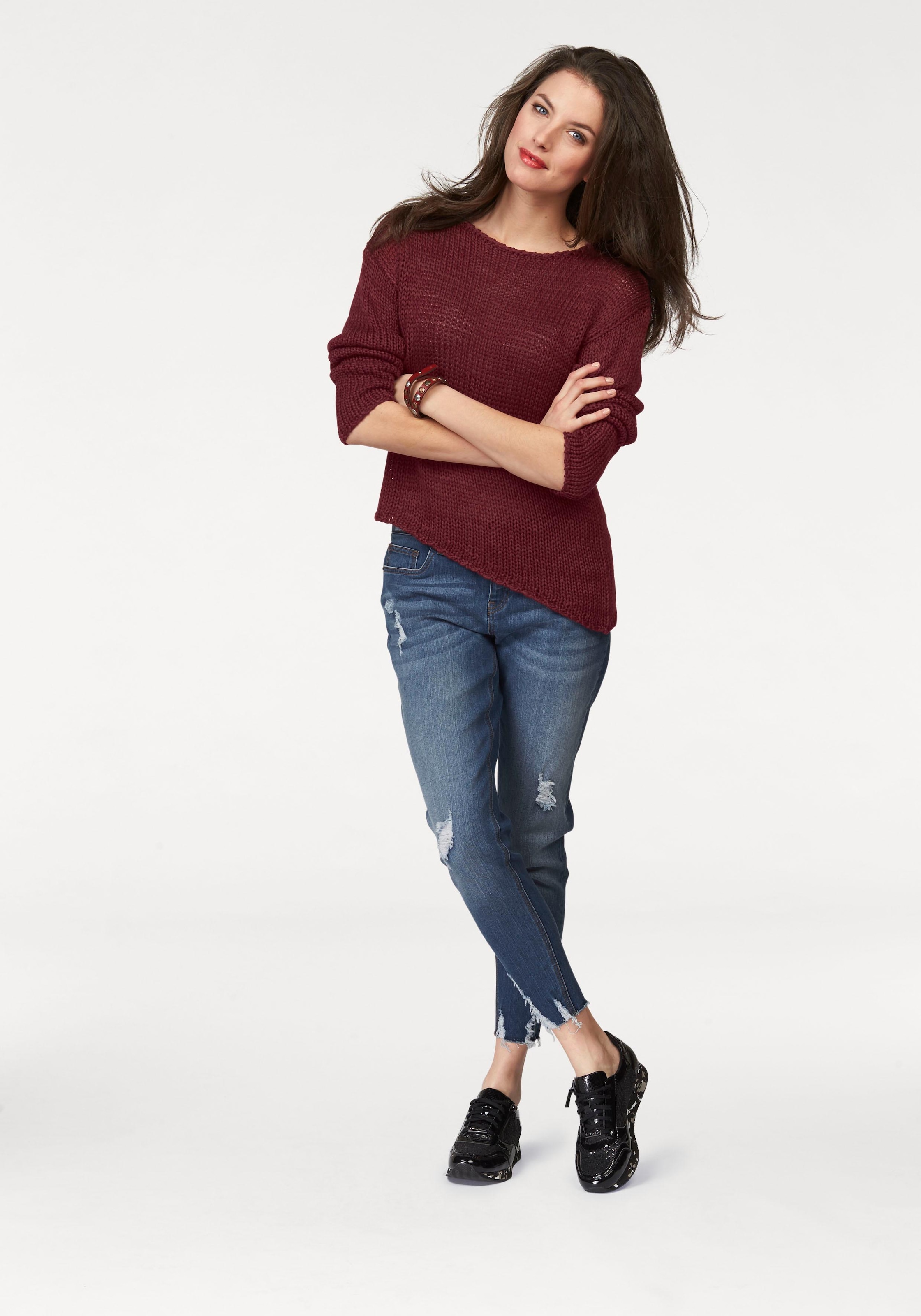 Aniston CASUAL versandkostenfrei Destroyed-Effekt auf Skinny-fit-Jeans, mit