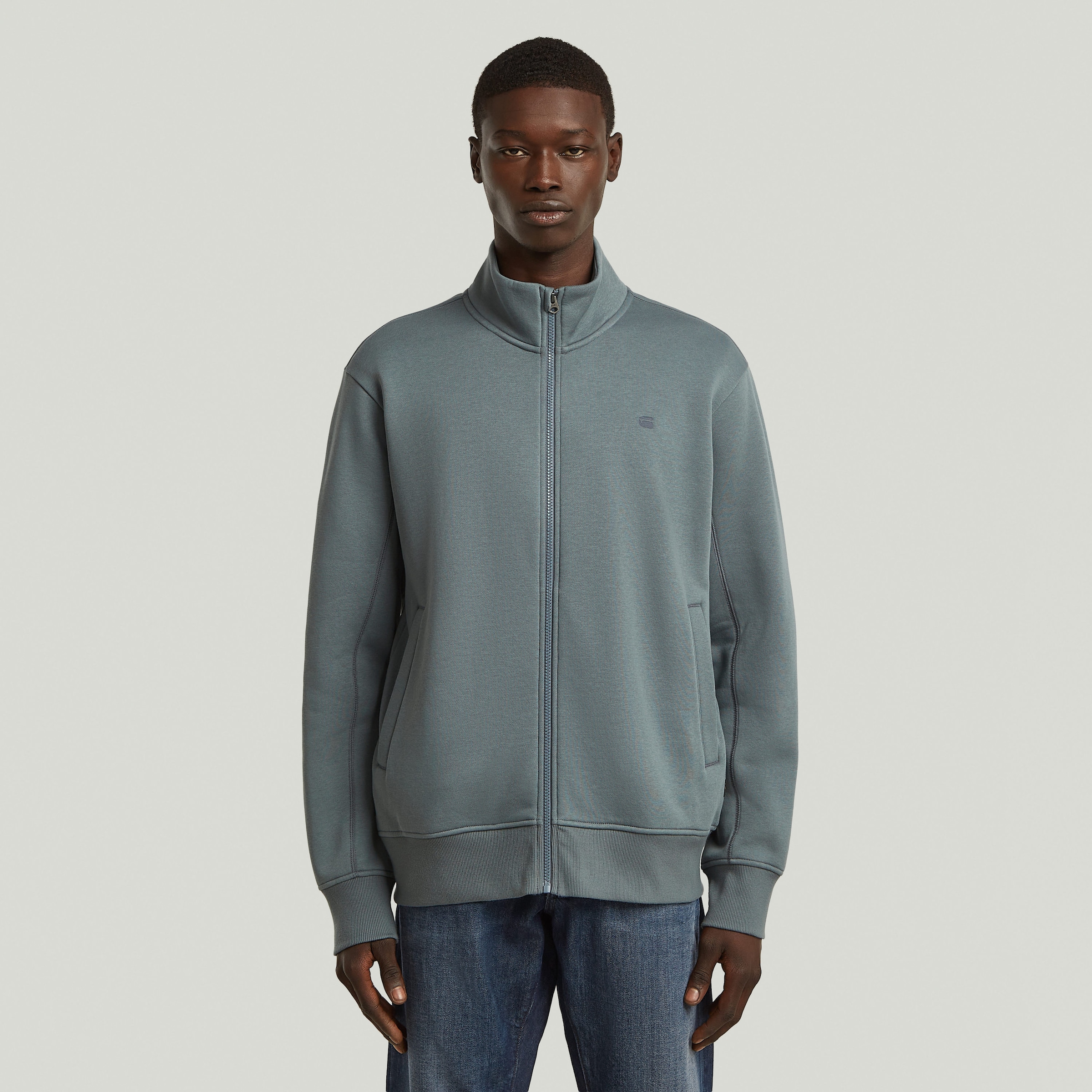 Image of G-STAR Sweatjacke "Track Jacket" mit Logostickerei auf der Brust, Regular Fit