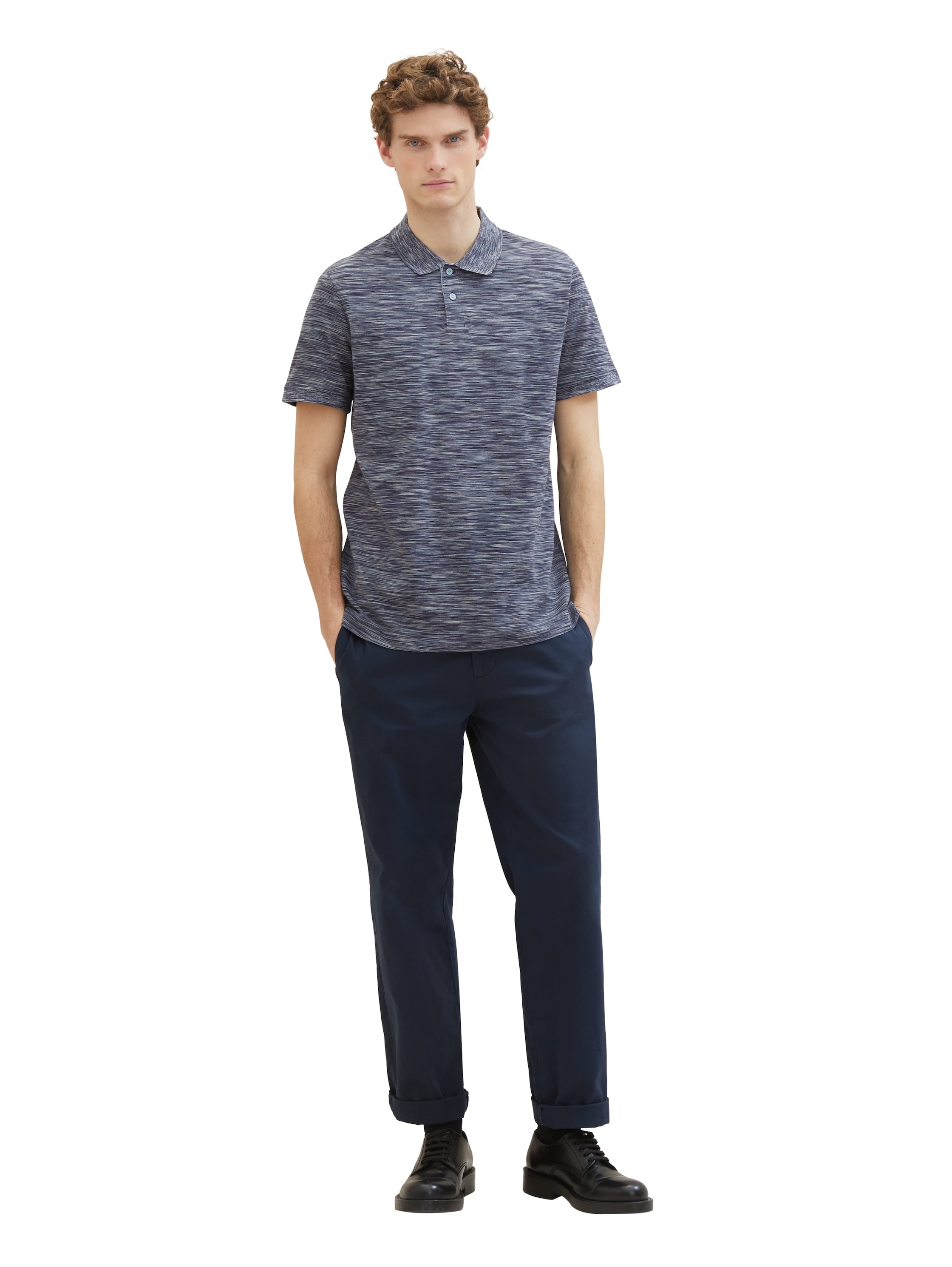 TOM TAILOR Poloshirt, mit Melange Optik