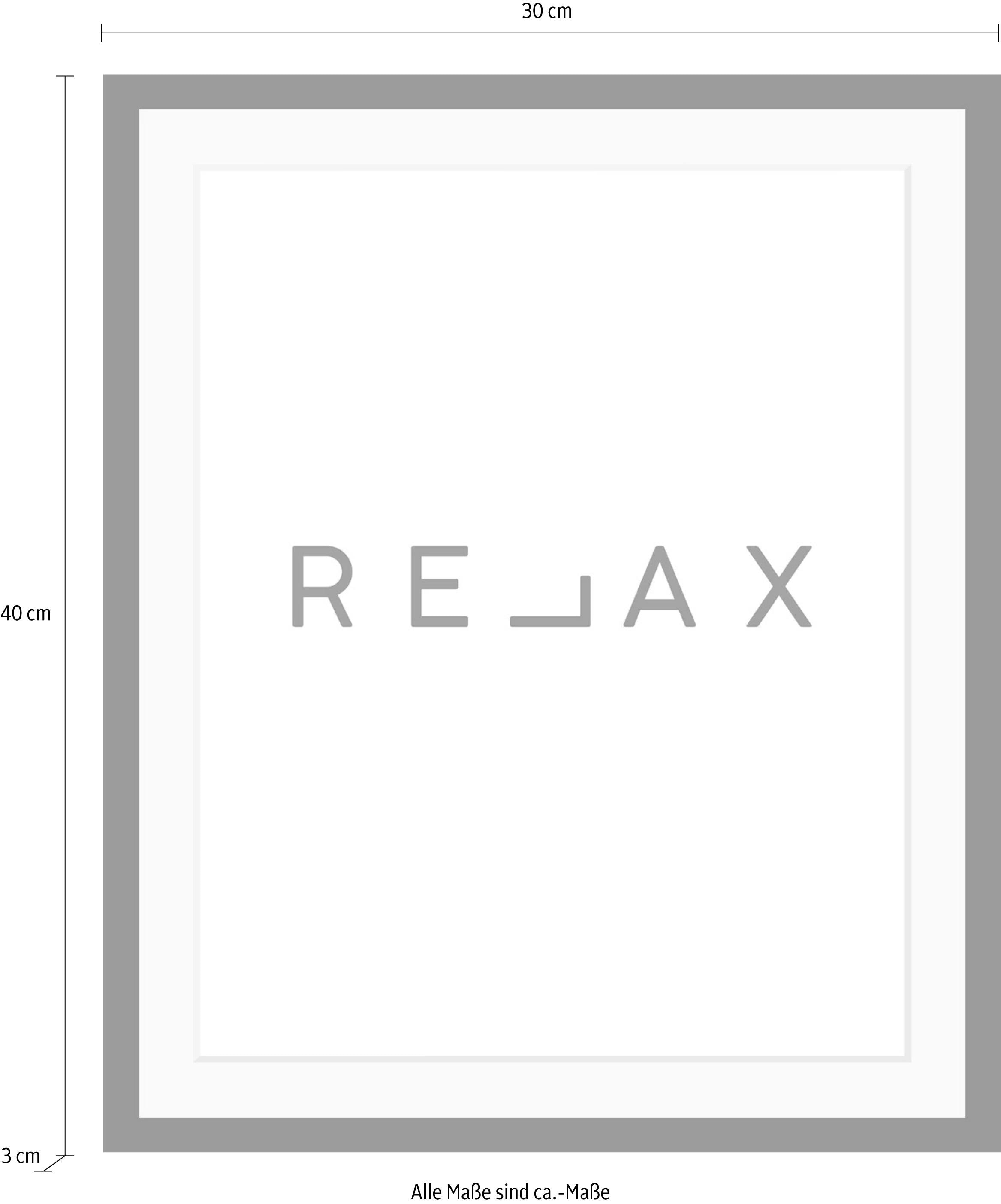 queence Image »Relax« HD Premium Poster-Druck inkl. Holzrahmen