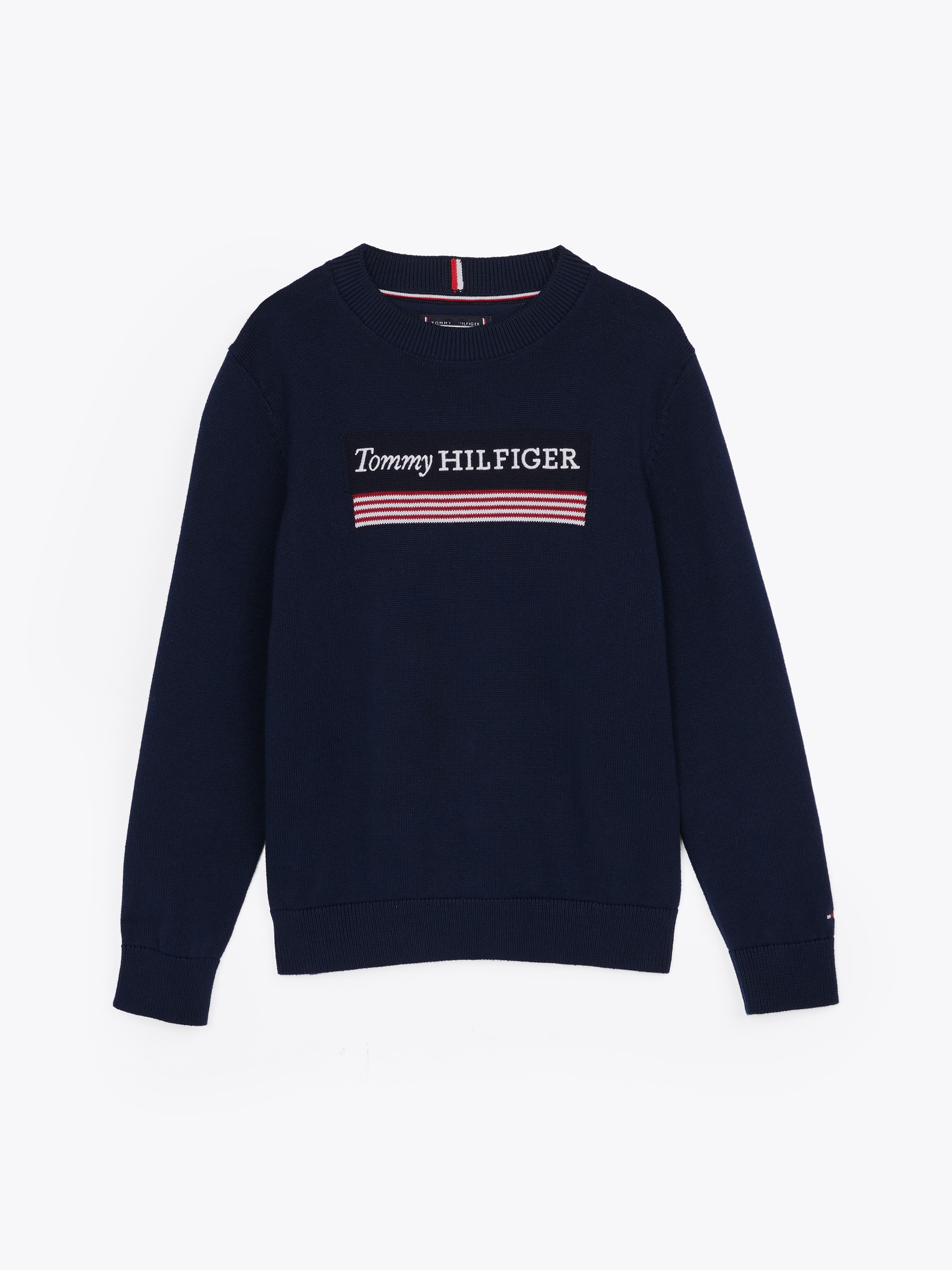 Tommy Hilfiger Strickpullover »MONOTYPE 1985 REG SWEATER«, mit Logoschriftzug