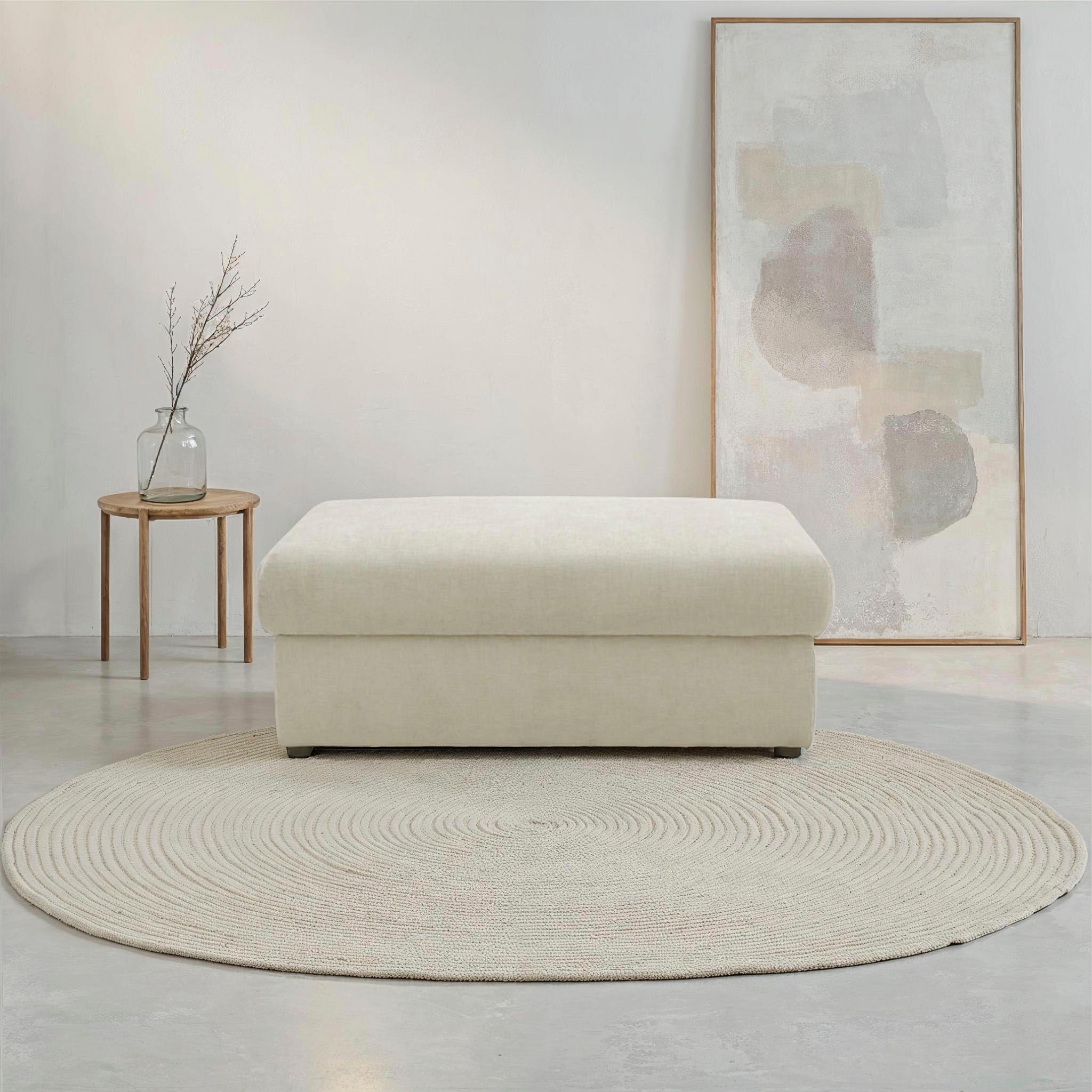 Image of DOMO collection Hocker "Dundee, passende Ergänzung zum Mega-Sofa" pflegeleichter, edler Strukturstoff in Chenille-Optik