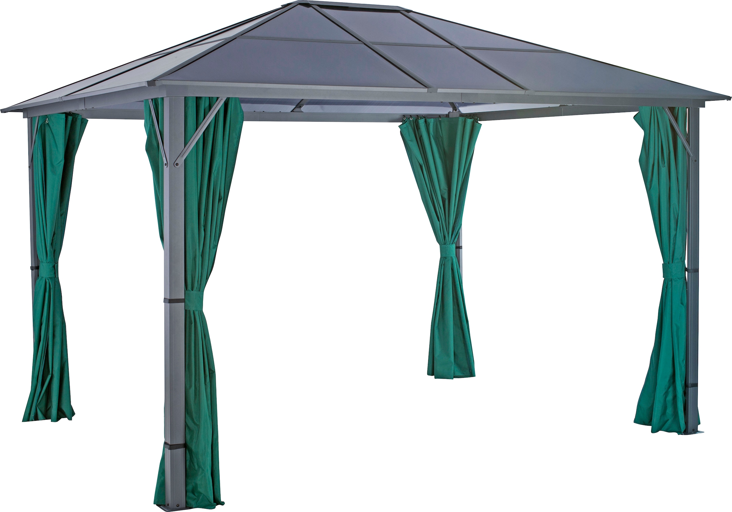 KONIFERA Pavillon »Aruba 2.0«, BxT: 300x365 cm, Aluminium, Polycarbonat-Dachplatten, versch. Farben