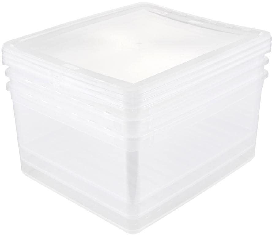 keeeper Aufbewahrungsbox »bea, clearbox mit Air Control-System«, (Set, 3 St.), 3 x 18 l, stapelbar, 39 x 33,5 x 18 cm