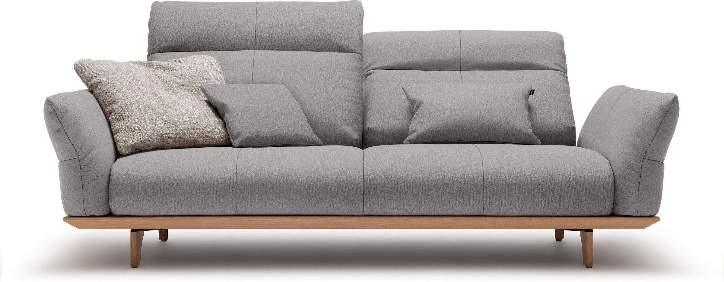 Image of Creation BY ROLF BENZ 3-Sitzer "CR.460, Designsofa mit verstellbarer Rückenlehne, extra bequem," Sockel in Eiche, Füsse Eiche natur, Breite 208 cm