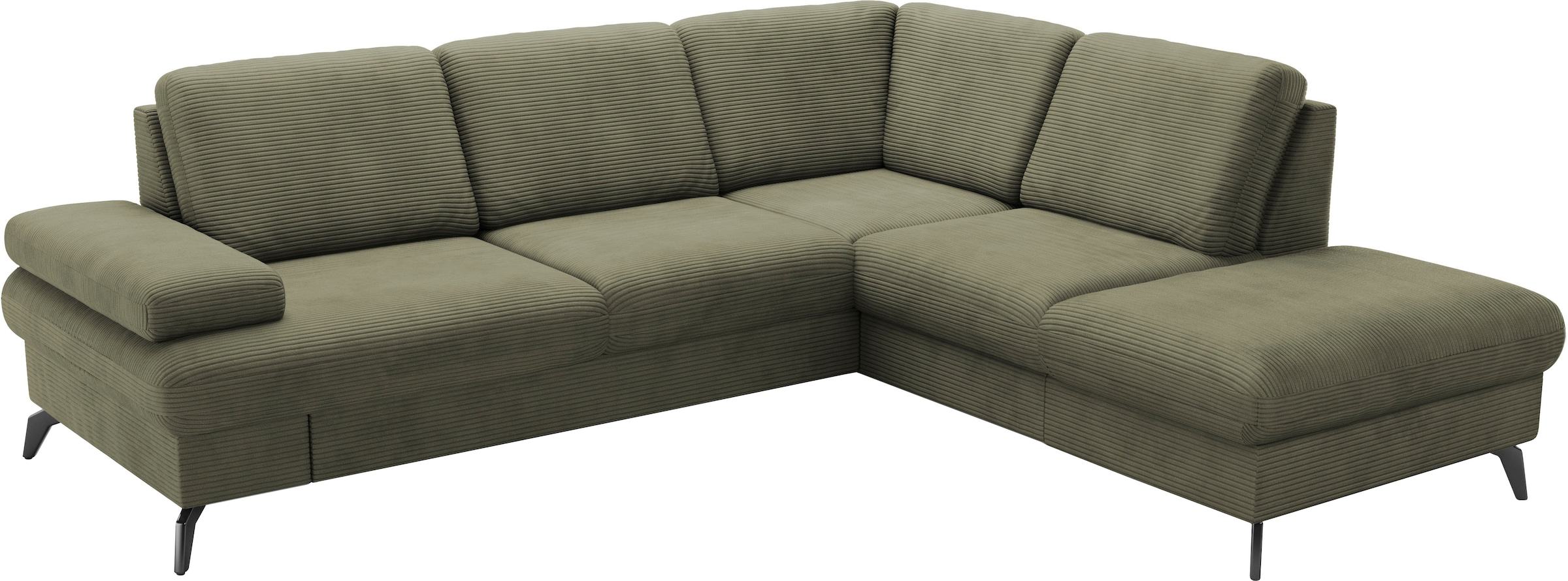 sit&more Ecksofa »Morris Jubi L-Form«, inkl. Armteilfunktion und 1 Zierkissen, wahlweise mit Bettfunktion