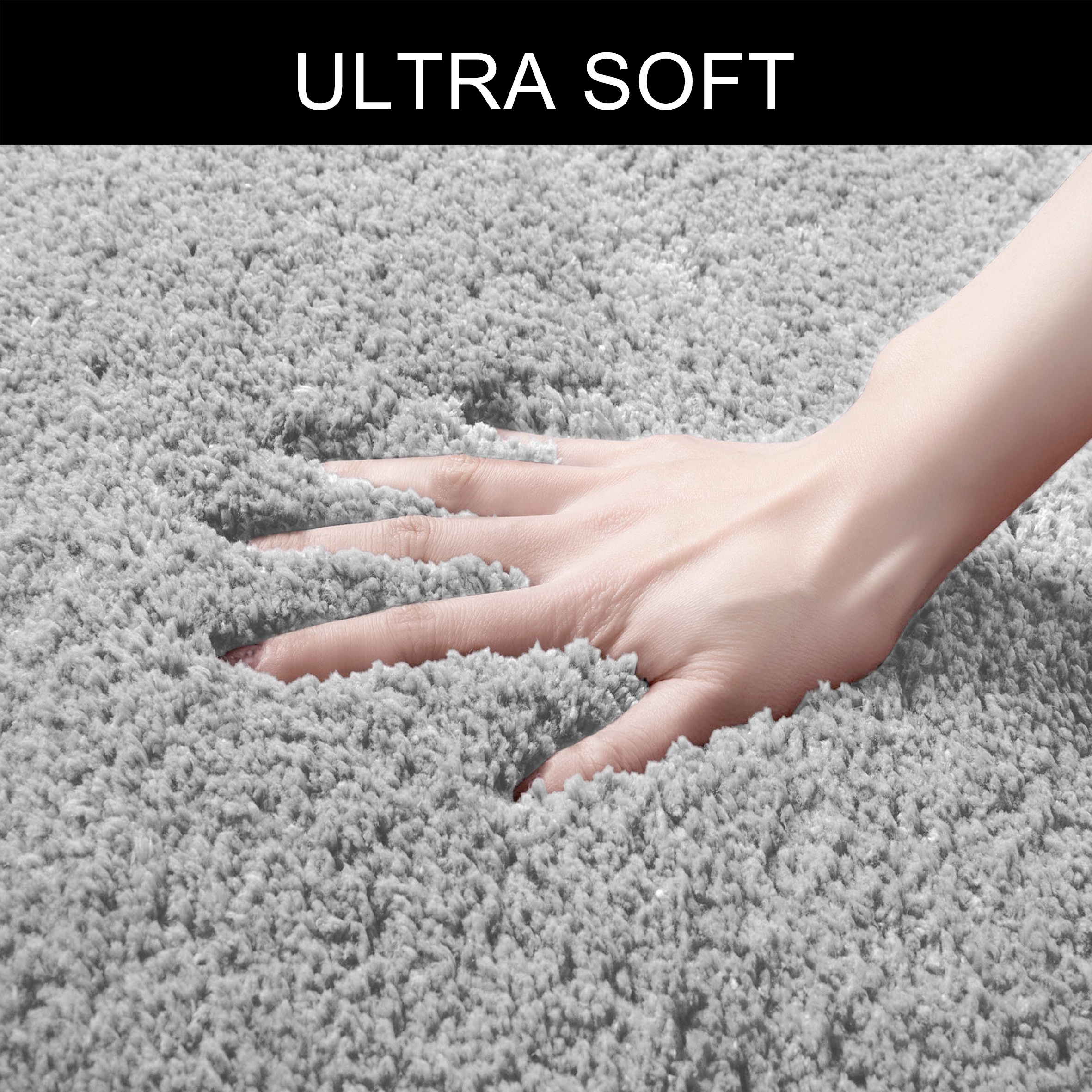 my home Badematte »Sanremo, Badvorleger, Badezimmer Teppich, sehr weich«, rutschhemmend beschichtet, fussbodenheizungsgeeignet-schnell trocknend, Badteppich, unifarben, rechteckig, rund & als 3-tlg. Set erhältlich