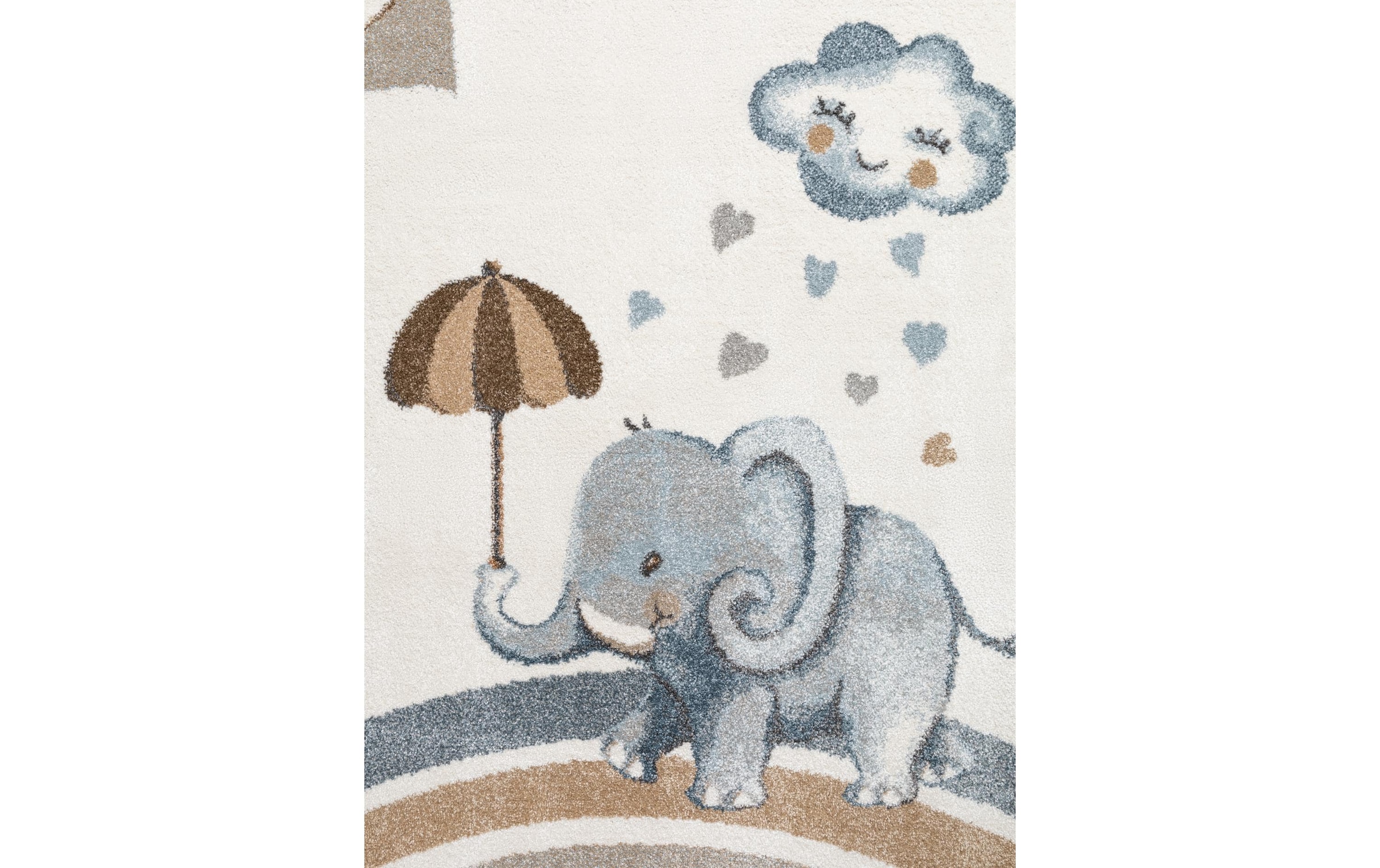 Villeroy & Boch Kinderteppich »Walk like an Elephant Rainy Party Teppich« rechteckig 9 mm Höhe Spielteppich weich, Kinderzimmer, Boho Kids Spielunterlage, Tieremotiv