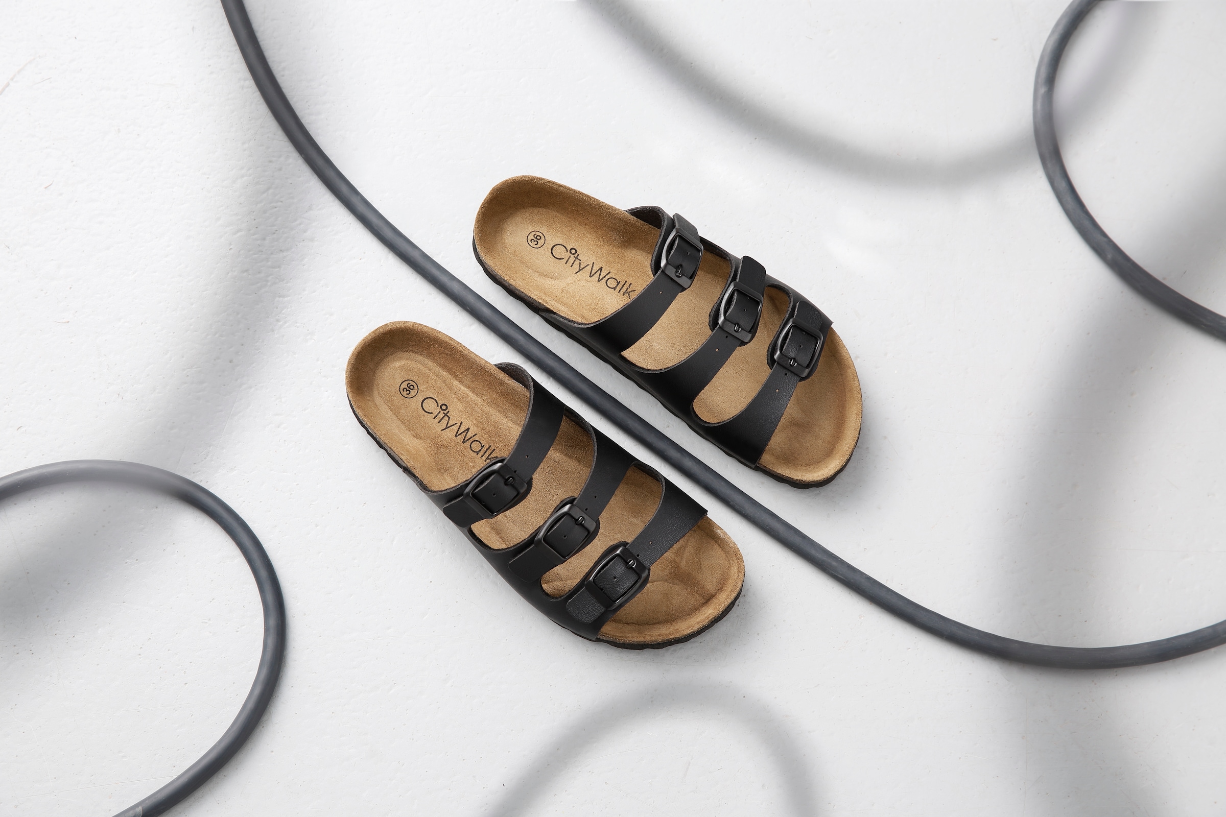 Aniston SHOES Pantolette, Gartenschuh, Berufsschuh, Hausschuh mit Veloursleder-Fussbett