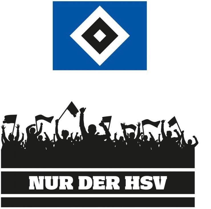 (1 Wall-Art der St.) Wandtattoo »Nur Fans HSV und Logo«,