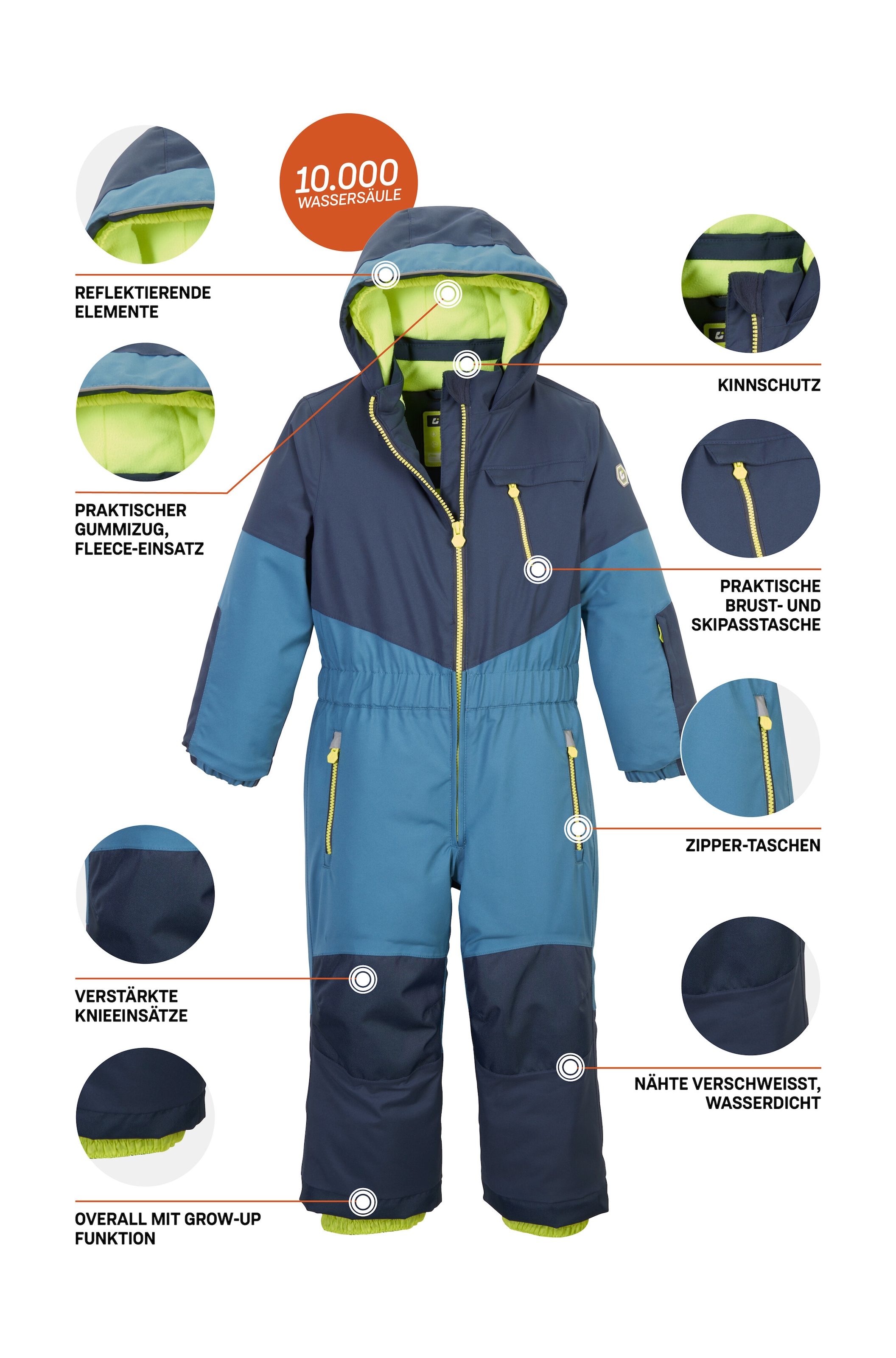 Killtec Combinaison »KW 89 MNS ONPC« Skioverall, wind-u wasserdicht, mitwachsend