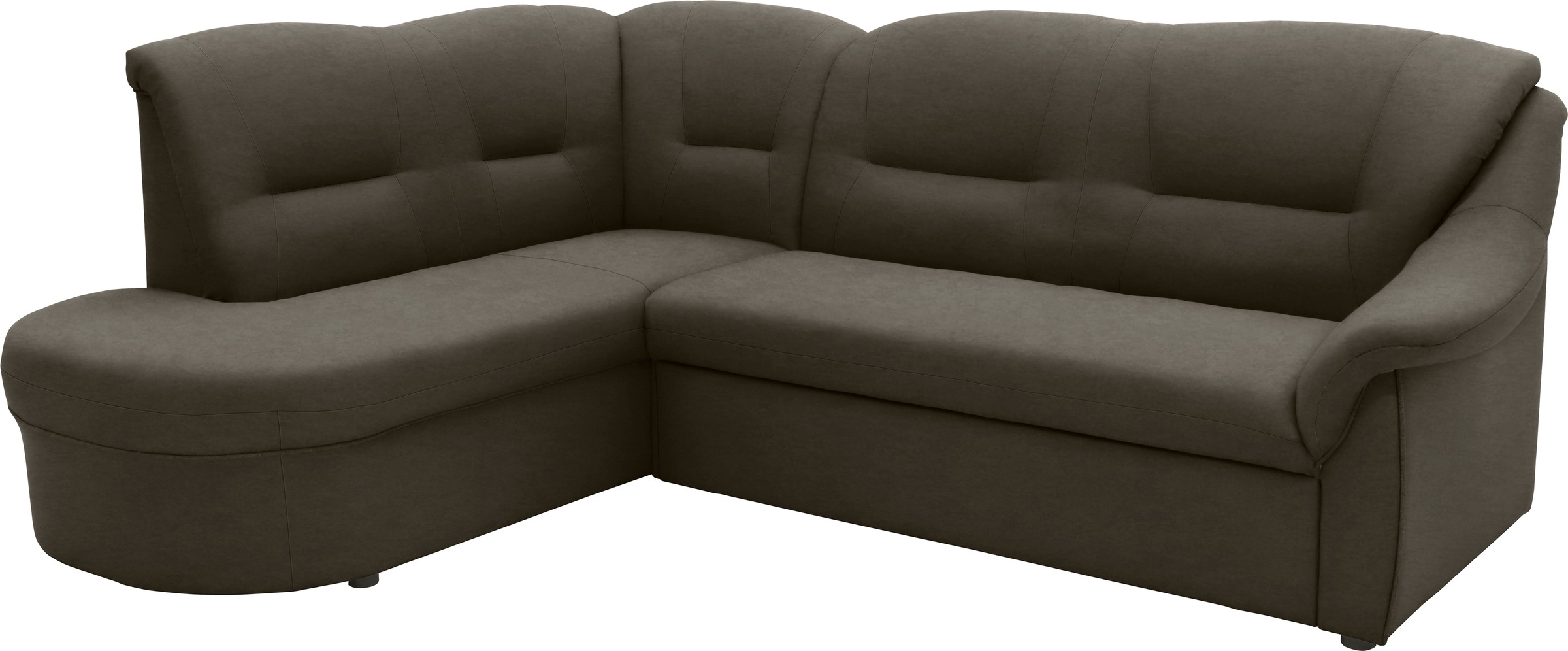 DOMO collection Ecksofa »Faenza für kleine Räume, Stellmasse 232,176cm, komfortabel, L-Form«, mit Ottomane, zeitlos, elegante Armlehnen, wahlweise mit Bettfunktion