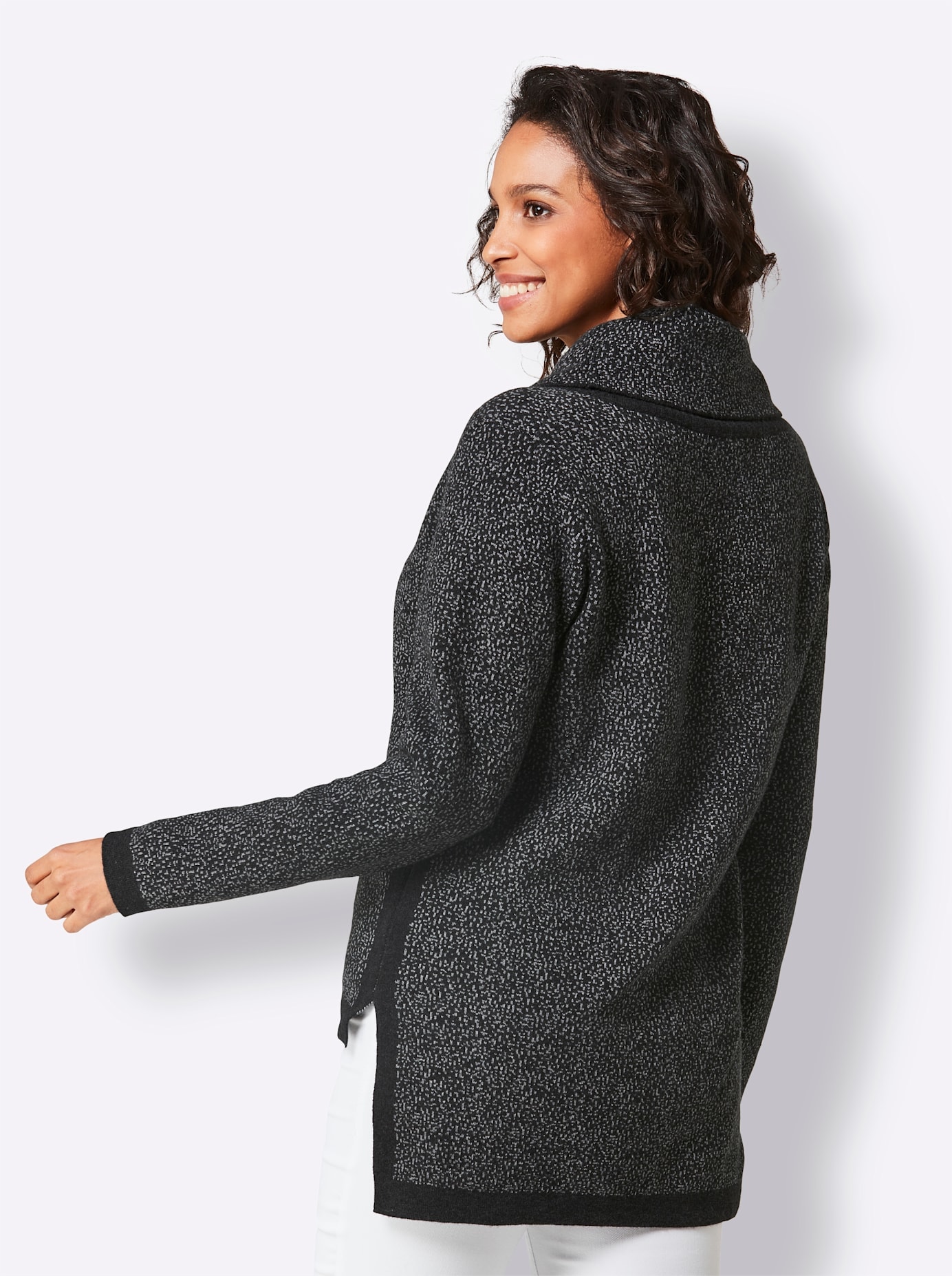CREATION L PREMIUM Jacquardpullover »Woll-Viskose-Pullover«