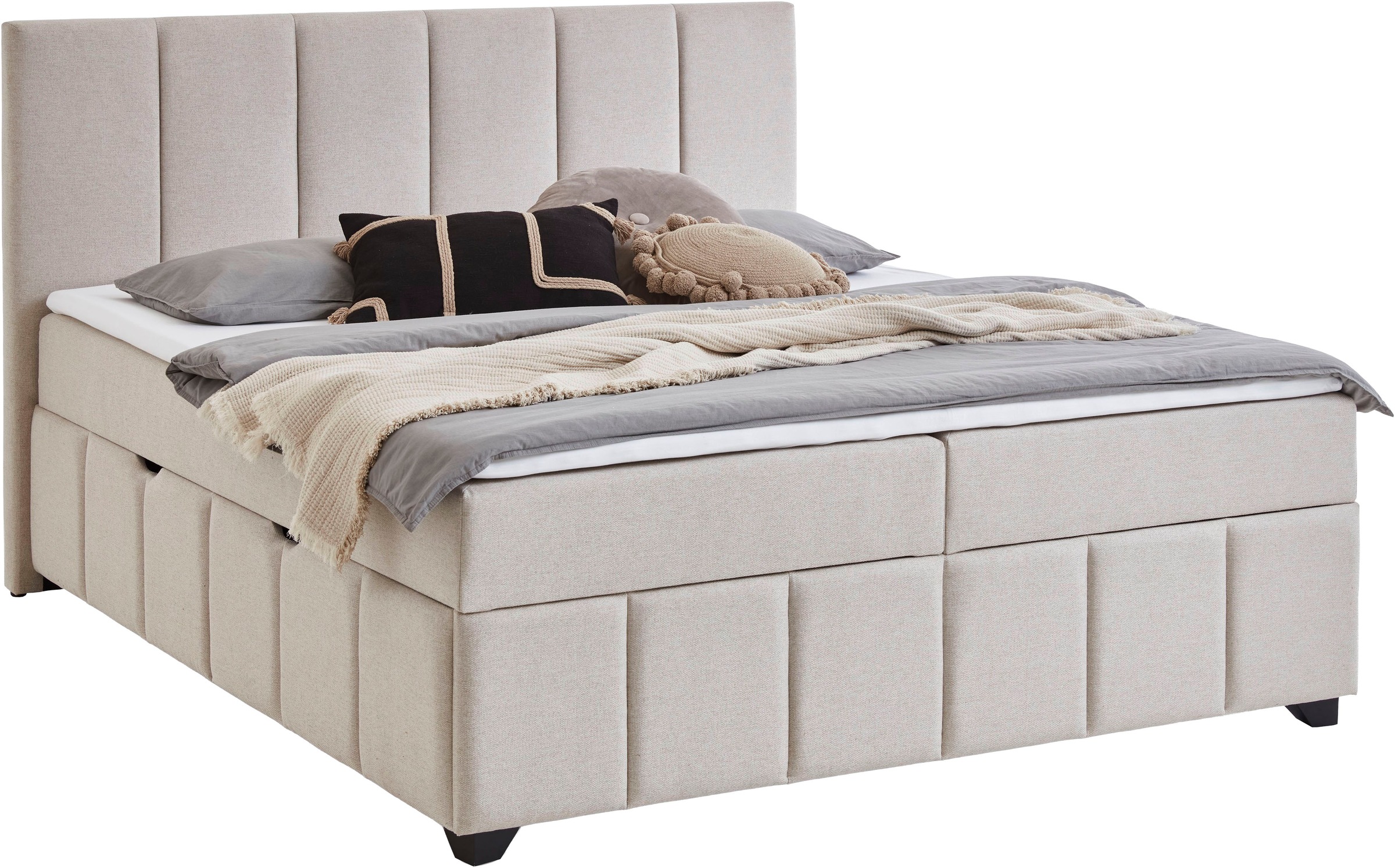 INOSIGN Boxbett »Bellah inkl. Bettkasten, erhältlich in der Breite 180x200cm«, inkl. PU-Schaum-Topper