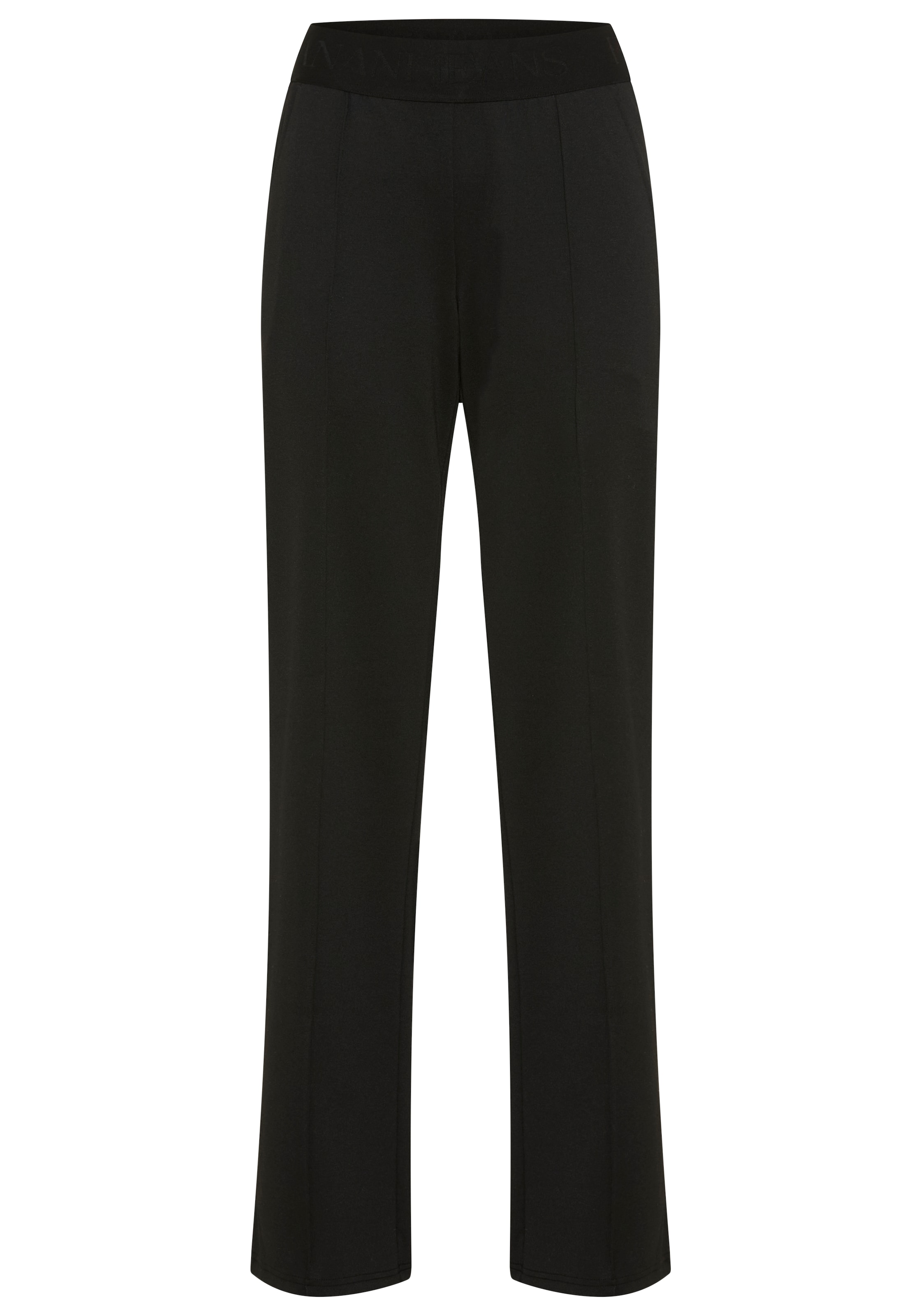 Bruno Banani Pantalon en jersey  in Anzug-Optik, moderner Wideleg-Shape, geprägtes Logo-Bündchen