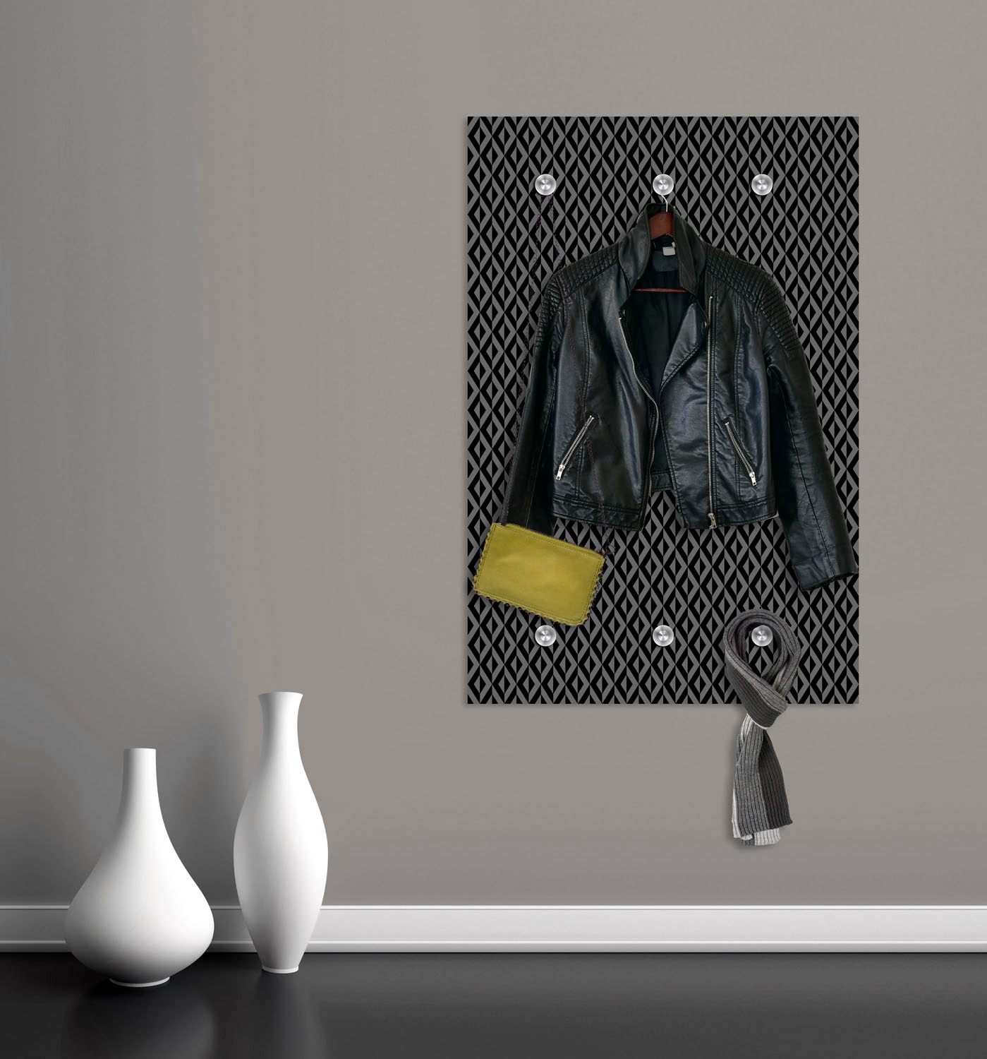 queence Barre de penderie »Muster« mit 6 Haken, 80 x 120 cm