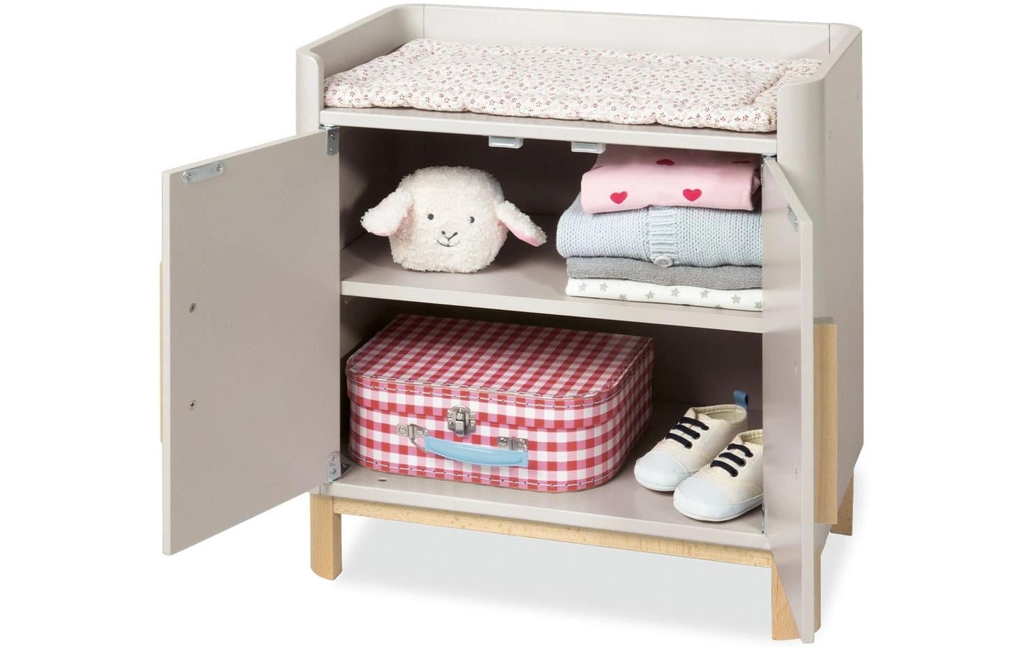 Pinolino® Puppenmöbel »Malea« inklusive Wickelauflage »rosa Blümchen«