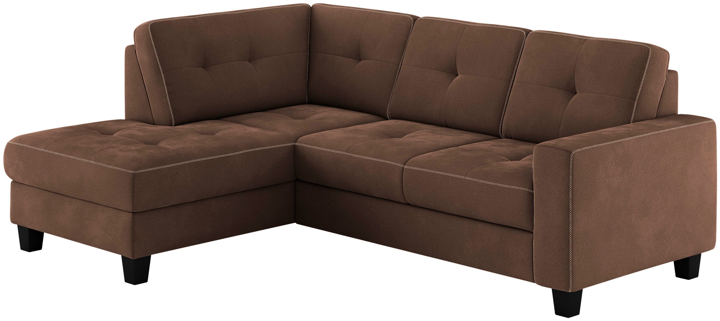 Places of Style Ecksofa »Varese«, Kreuznaht in beige