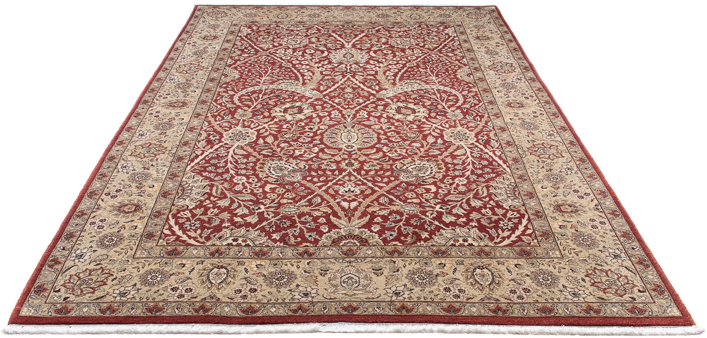 Image of morgenland Orientteppich »Ziegler - 280 x 181 cm - dunkelrot«, rechteckig, 6 mm Höhe, Wohnzimmer, Handgeknüpft, Einzelstück mit Zertifikat bei Ackermann Versand Schweiz