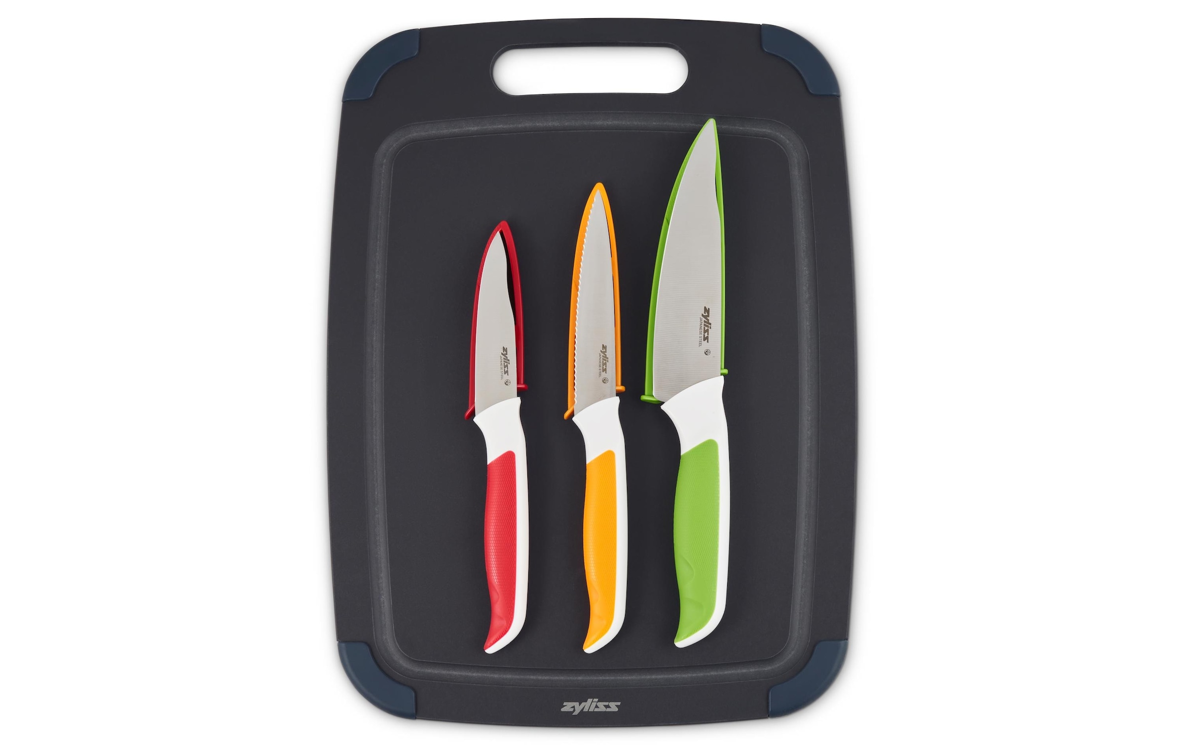 zyliss Planche à découper »mit Messer, 4-teilig 28 cm x 37 cm«