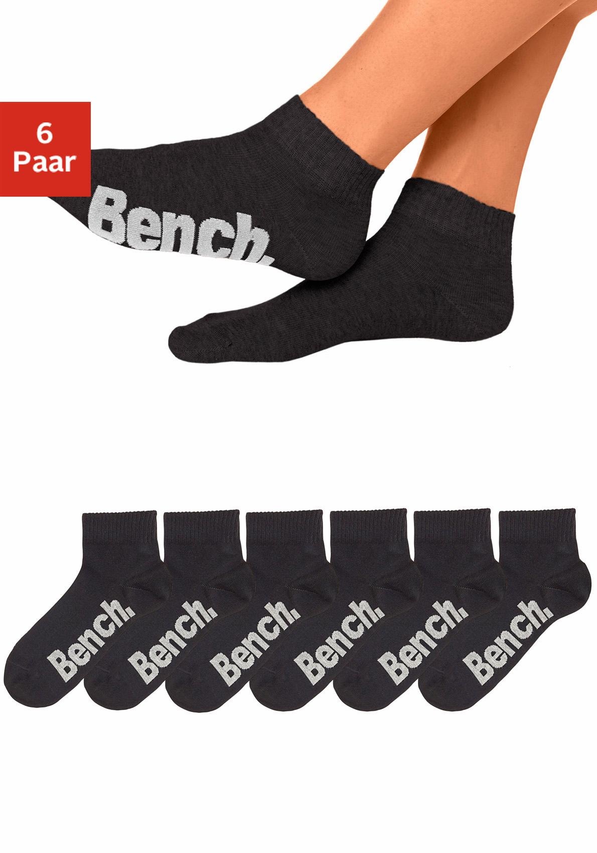 Bench. Kurzsocken, (Set, 6 Paar), mit komfortablem Rippbündchen