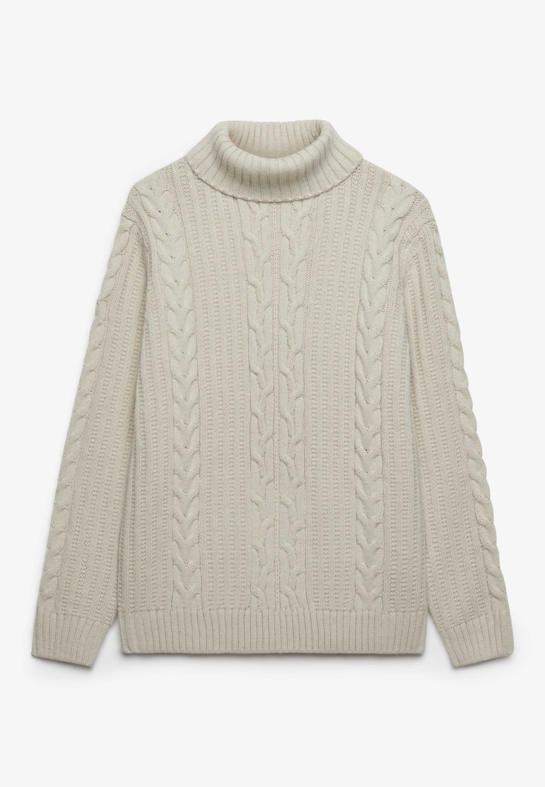 Superdry Rollkragenpullover »JACOB CABLE ROLL NECK JUMPER« Materialmix, relaxed fit