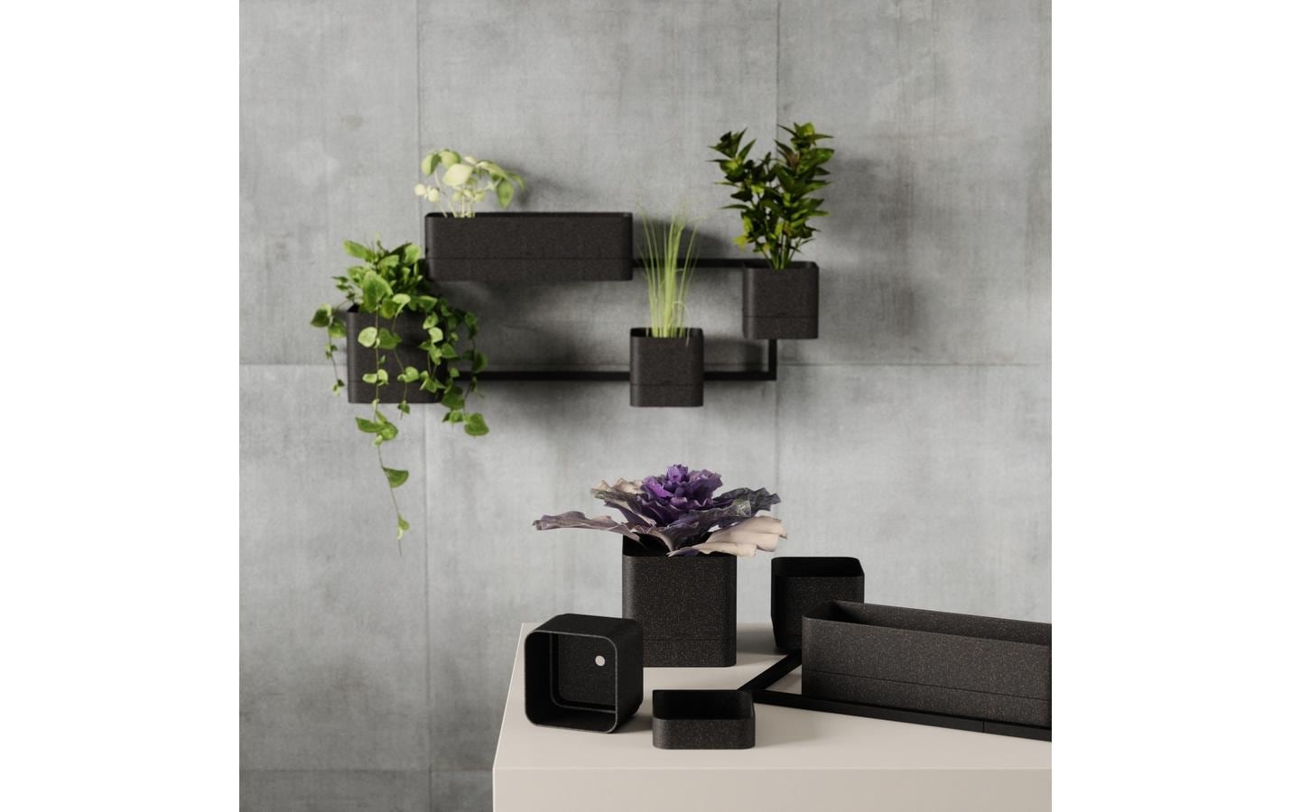 Umbra Blumentopf »Cubiko 41 x 21 x 23 cm, Schwarz«