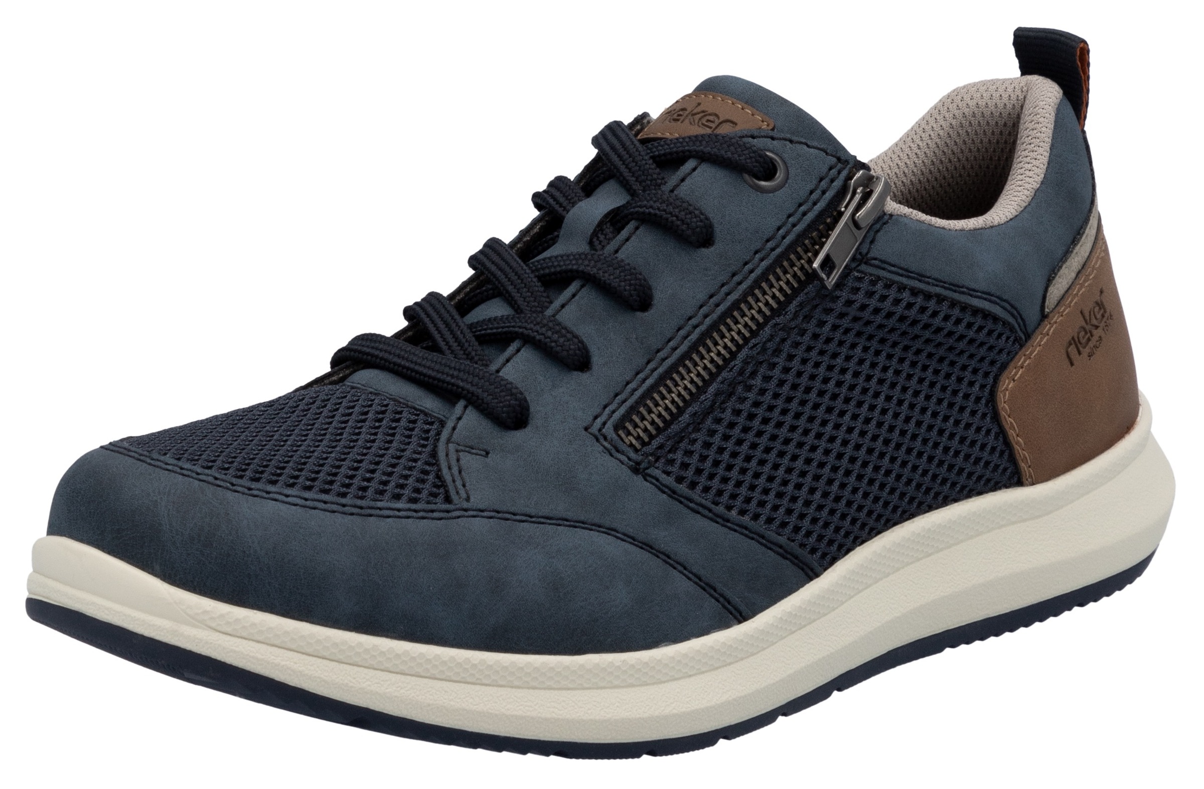 Image of Rieker Sneaker, Halbschuh, Freizeitschuh, Schnürschuh mit seitlichem Reissverschluss